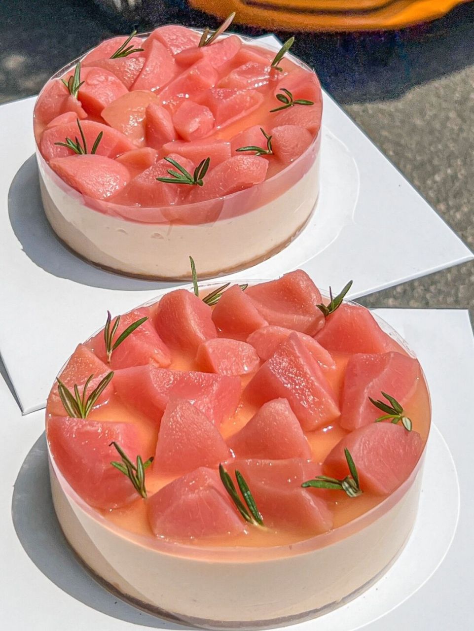 果肉多到pu出来 水果芝士蛋糕怎么这么好吃01 - 桃子果肉77冻芝士