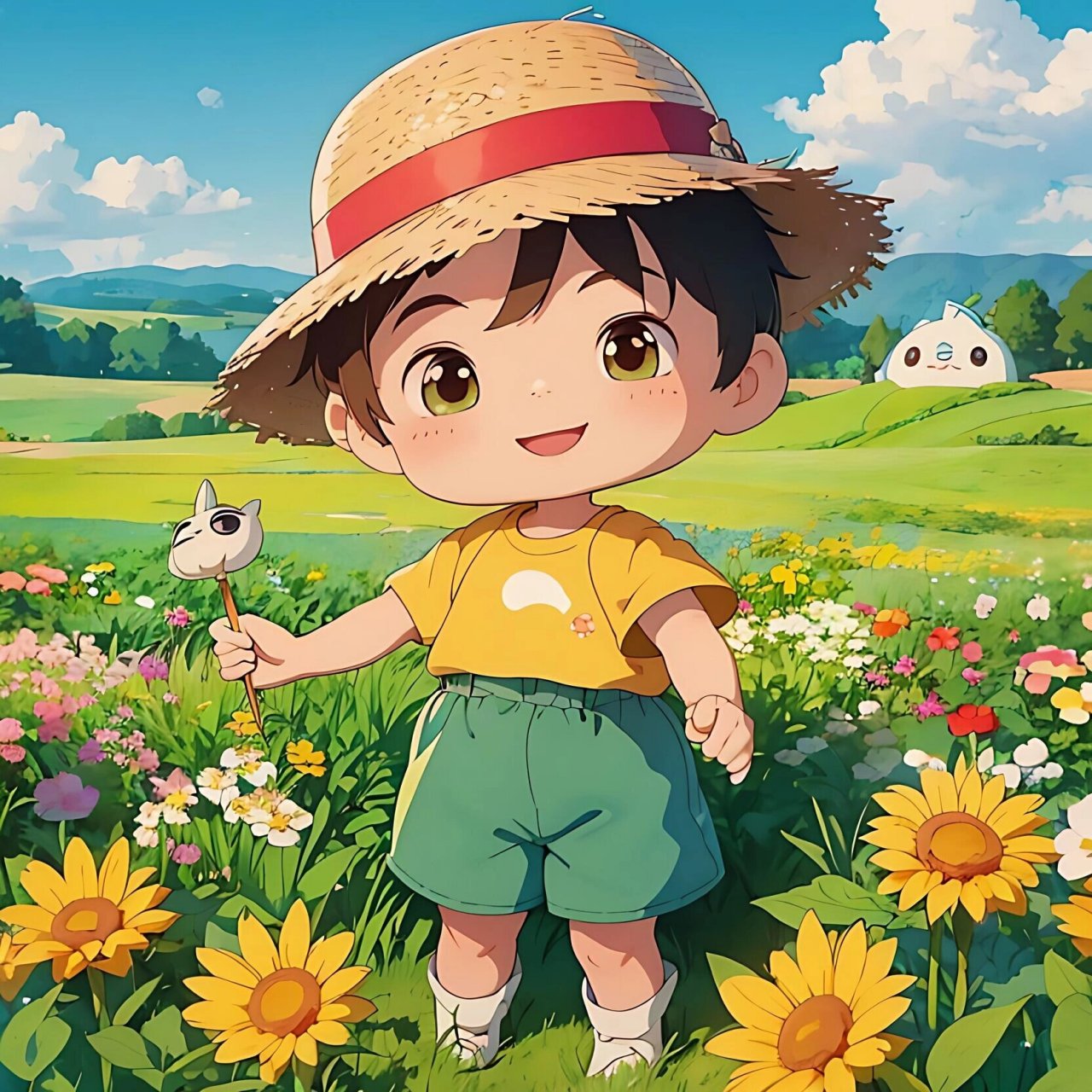 开心小男孩 咒语(prompt): (一个开心的小男孩),(男孩大眼睛),圆脸蛋