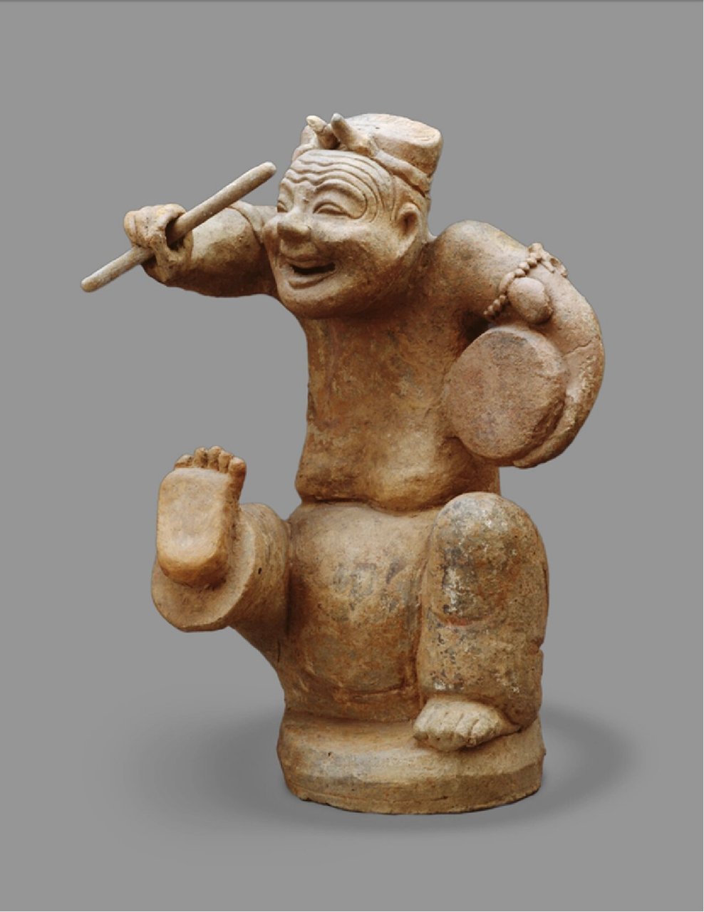 东汉《击鼓说唱俑》 ⭐时间:东汉 ⭐出土:四川成都天回山 ⭐材