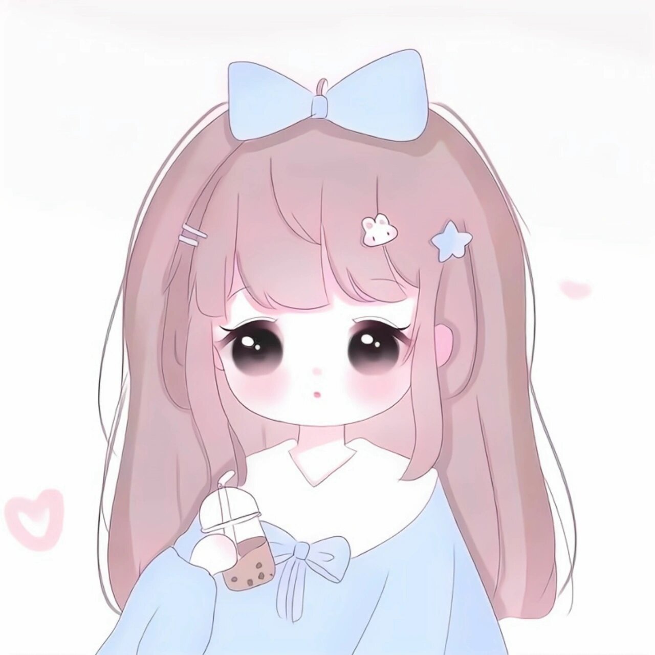 女生头像116‖手绘动漫可爱软萌q版卡通 "智者不如爱河,我是小笨蛋"