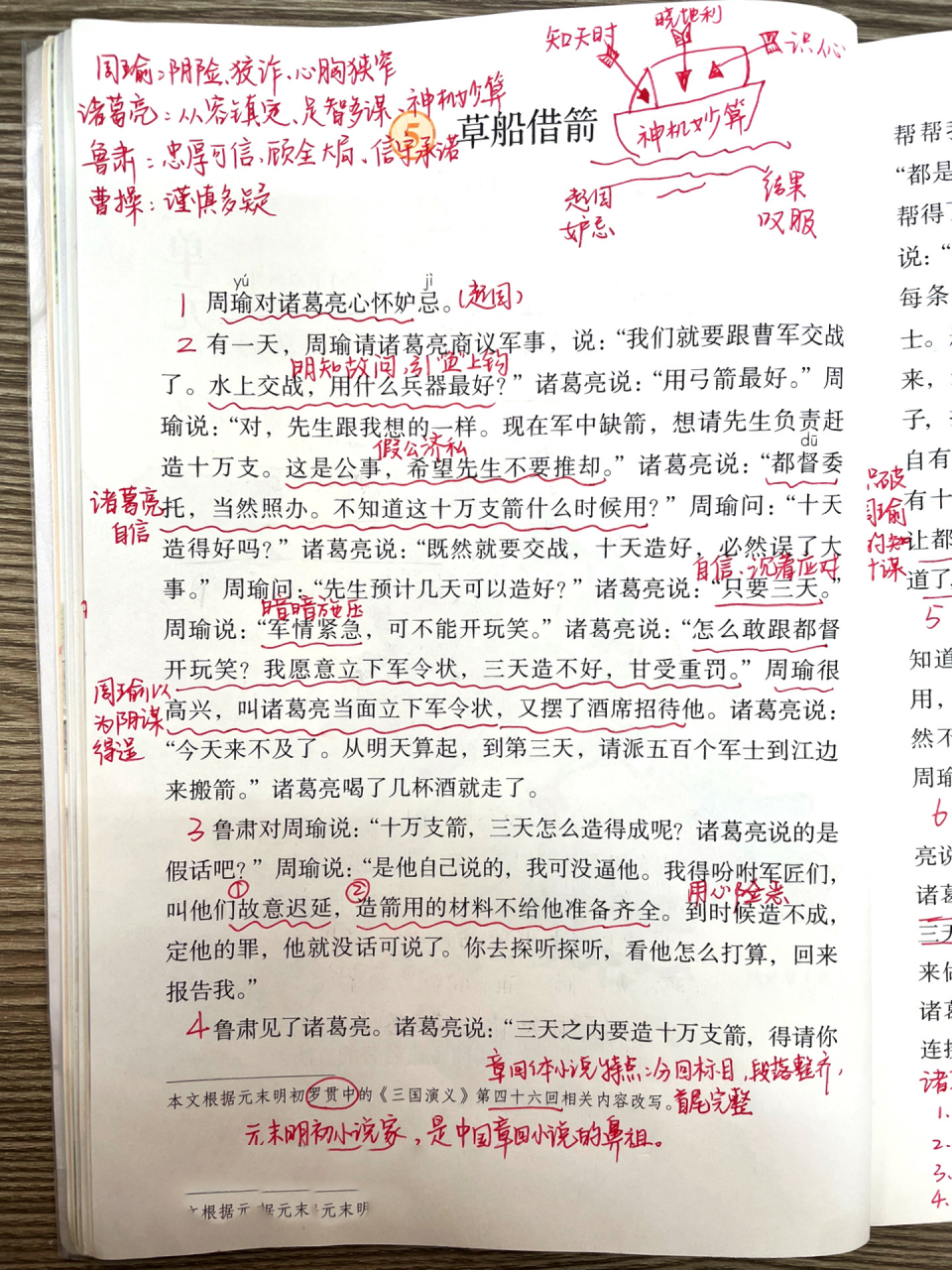 课文笔记|五下第5课《草船借箭》 更新啦