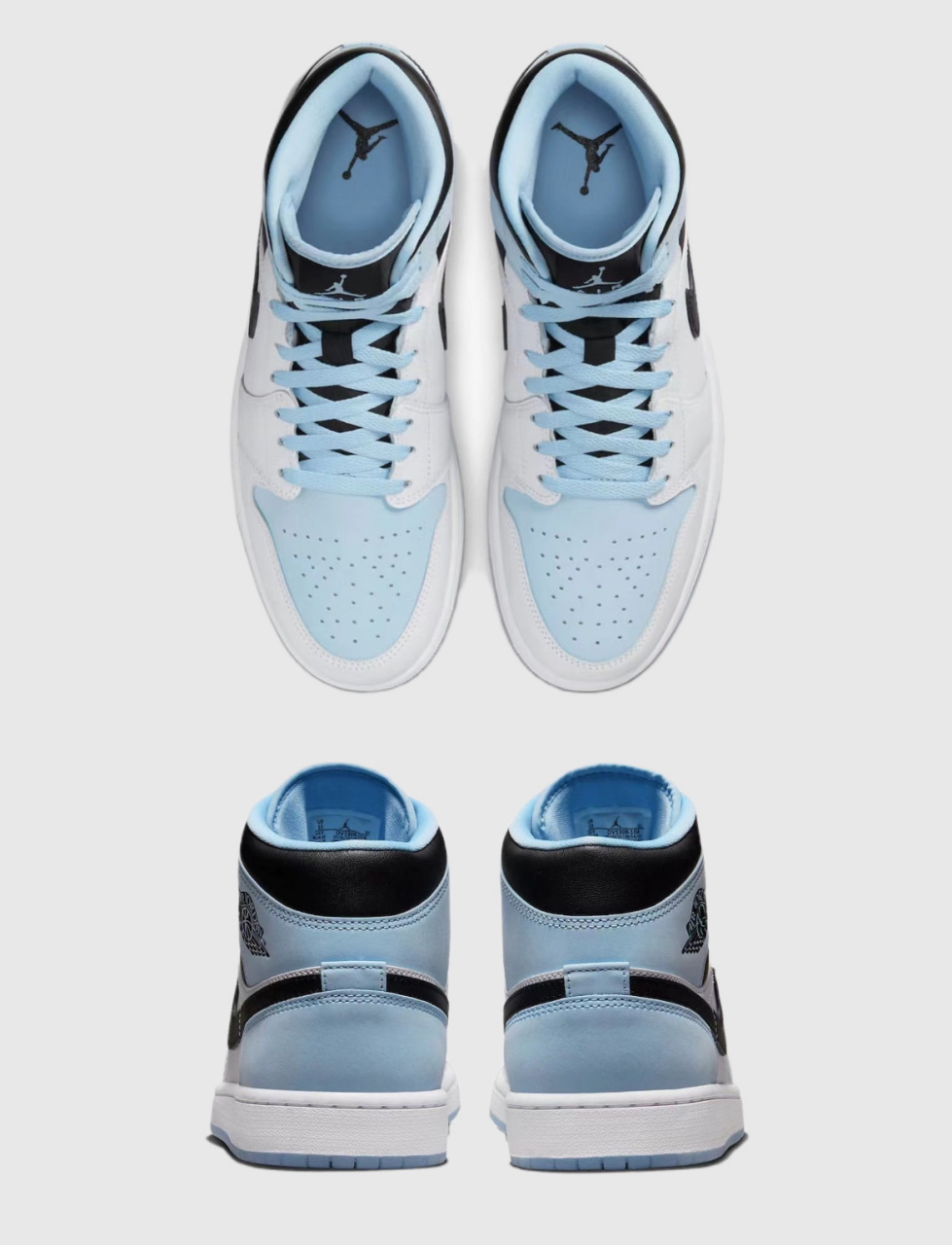 light blue93直击心巴 aj1 mid反转冰蓝 7415分享一双有着"小