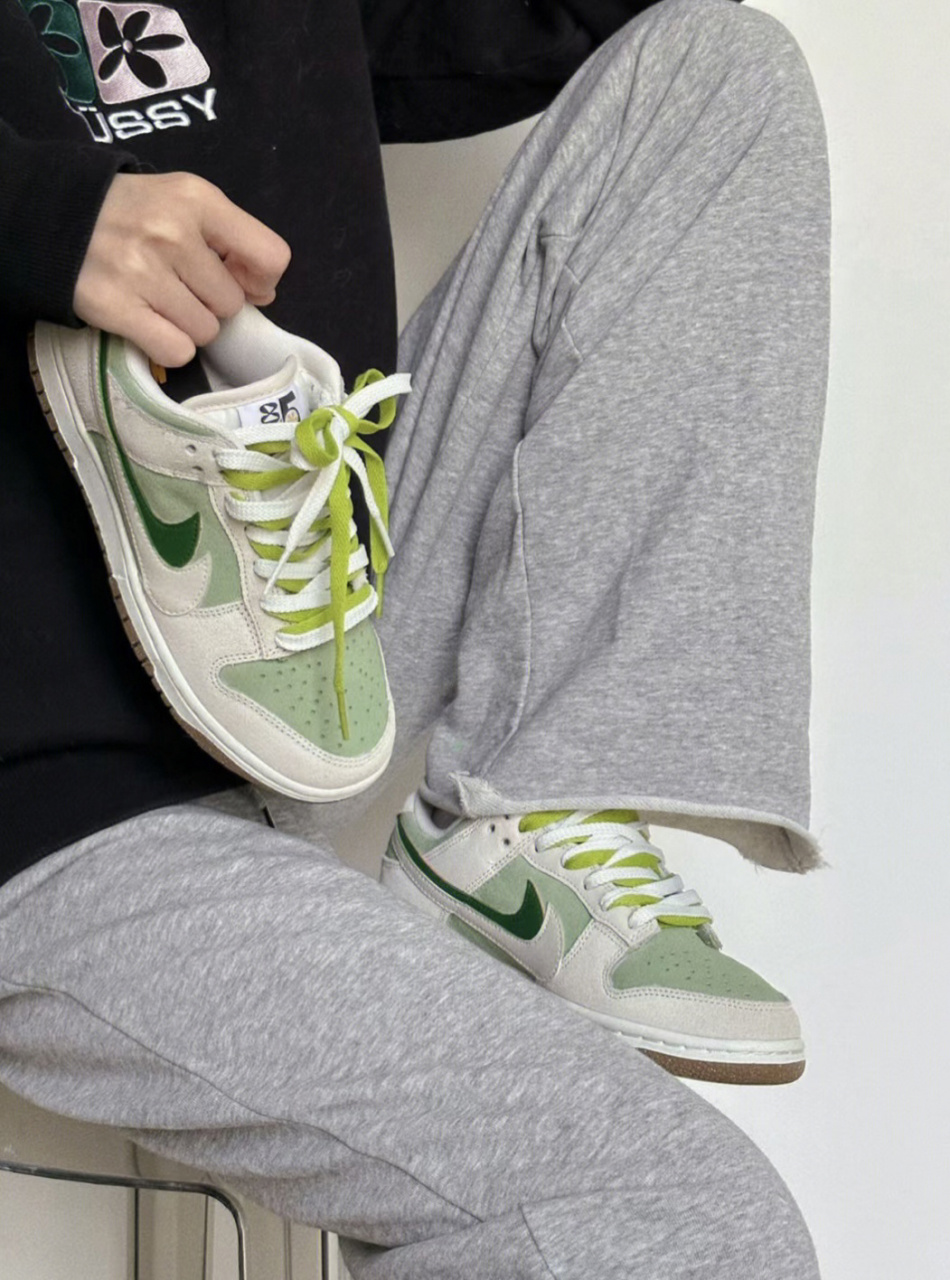 nike dunk low牛油果绿 08dunk定制款,牛油果绿 	 7215该鞋款线
