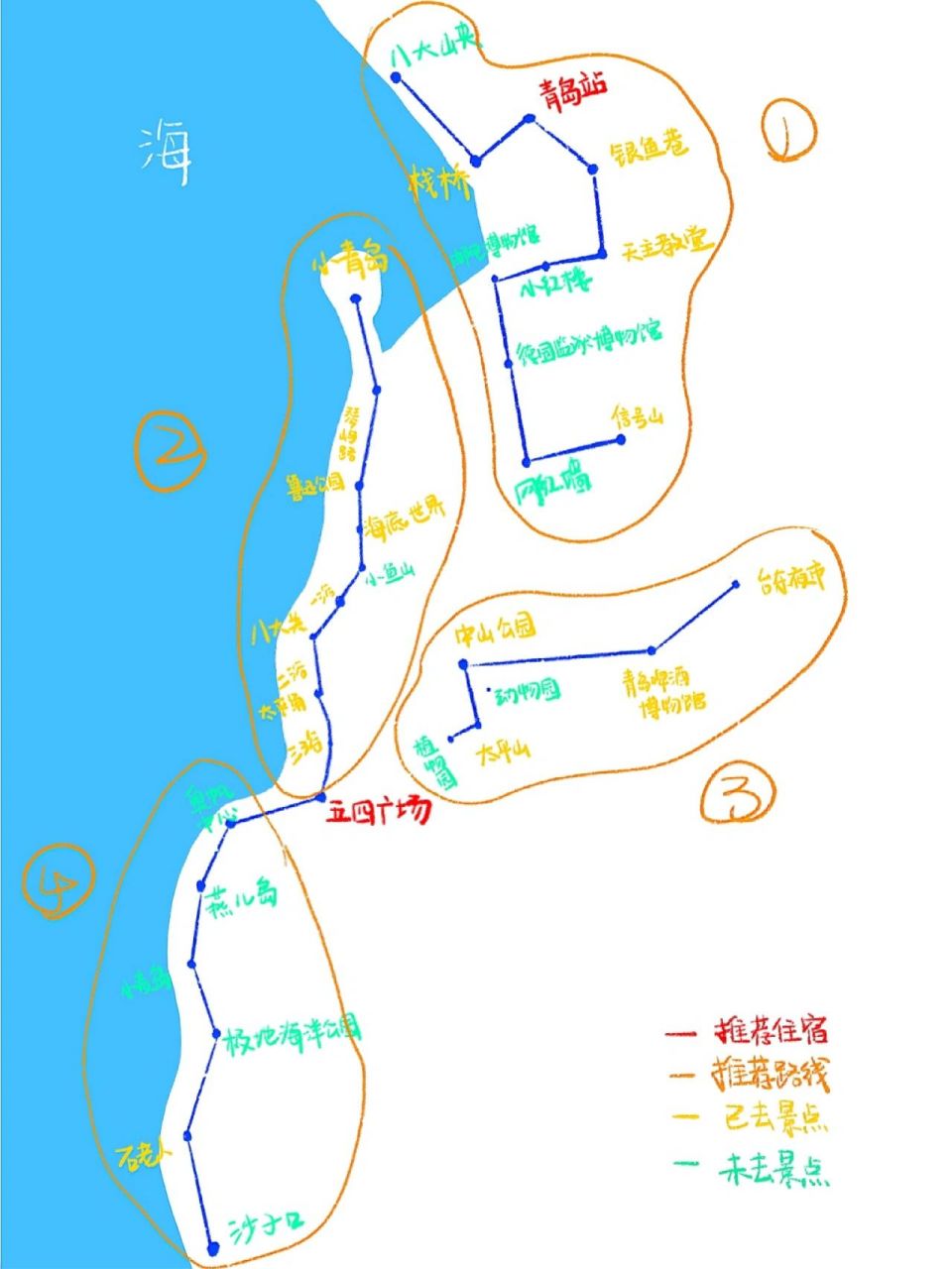 青岛旅游路线图及小贴士来啦!