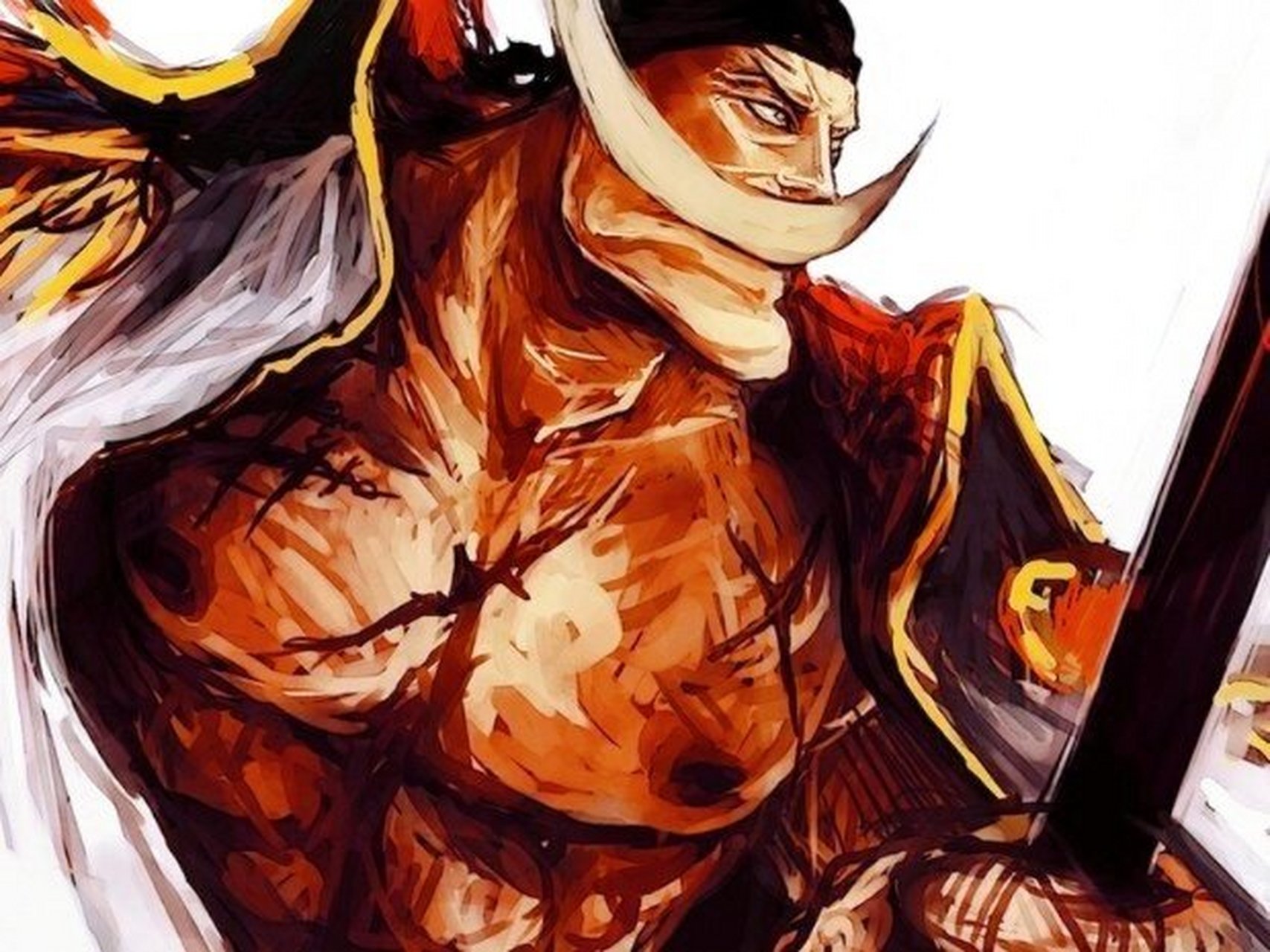 海贼王头像壁纸|白胡子(海贼中的强者) 白胡子海贼团,日本漫画《海贼