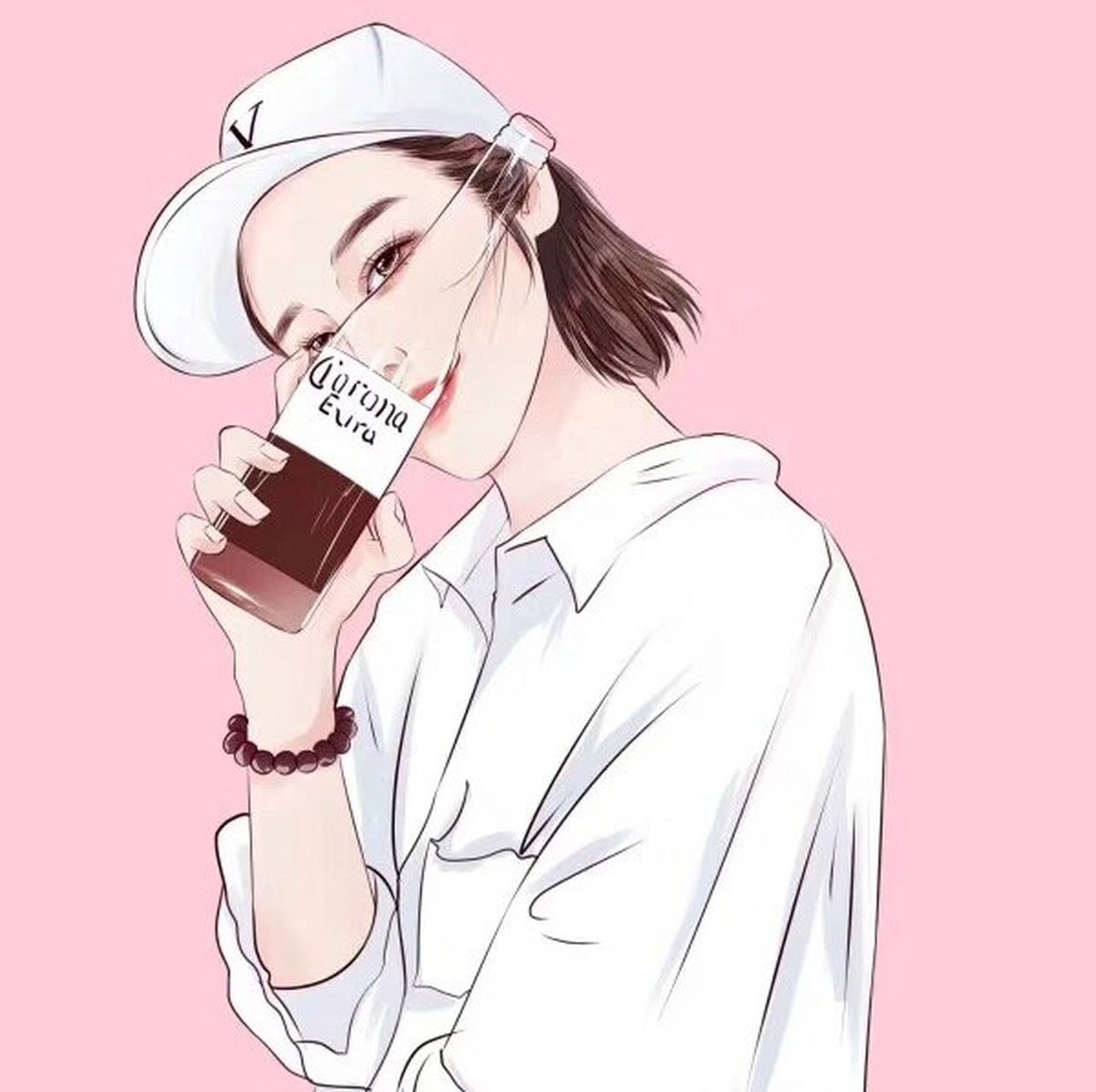 微信头像 细品岁月,百事从欢,不荒废好时光,手绘头像女高冷不辜负小