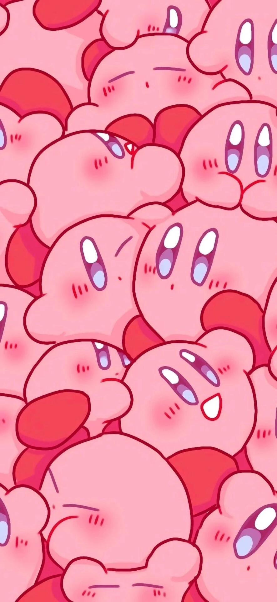 壁纸分享 | 圆滚滚粉色星之卡比壁纸!