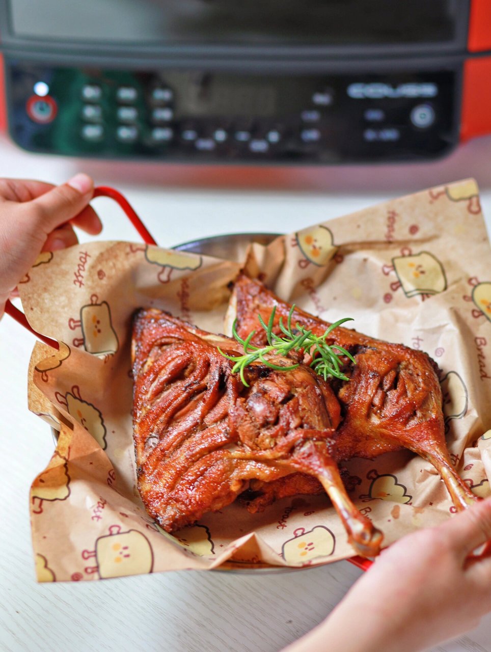 肉香73空气炸锅就能做的奥尔良大鸭腿 98周末宅家孩子想要烤鸭腿