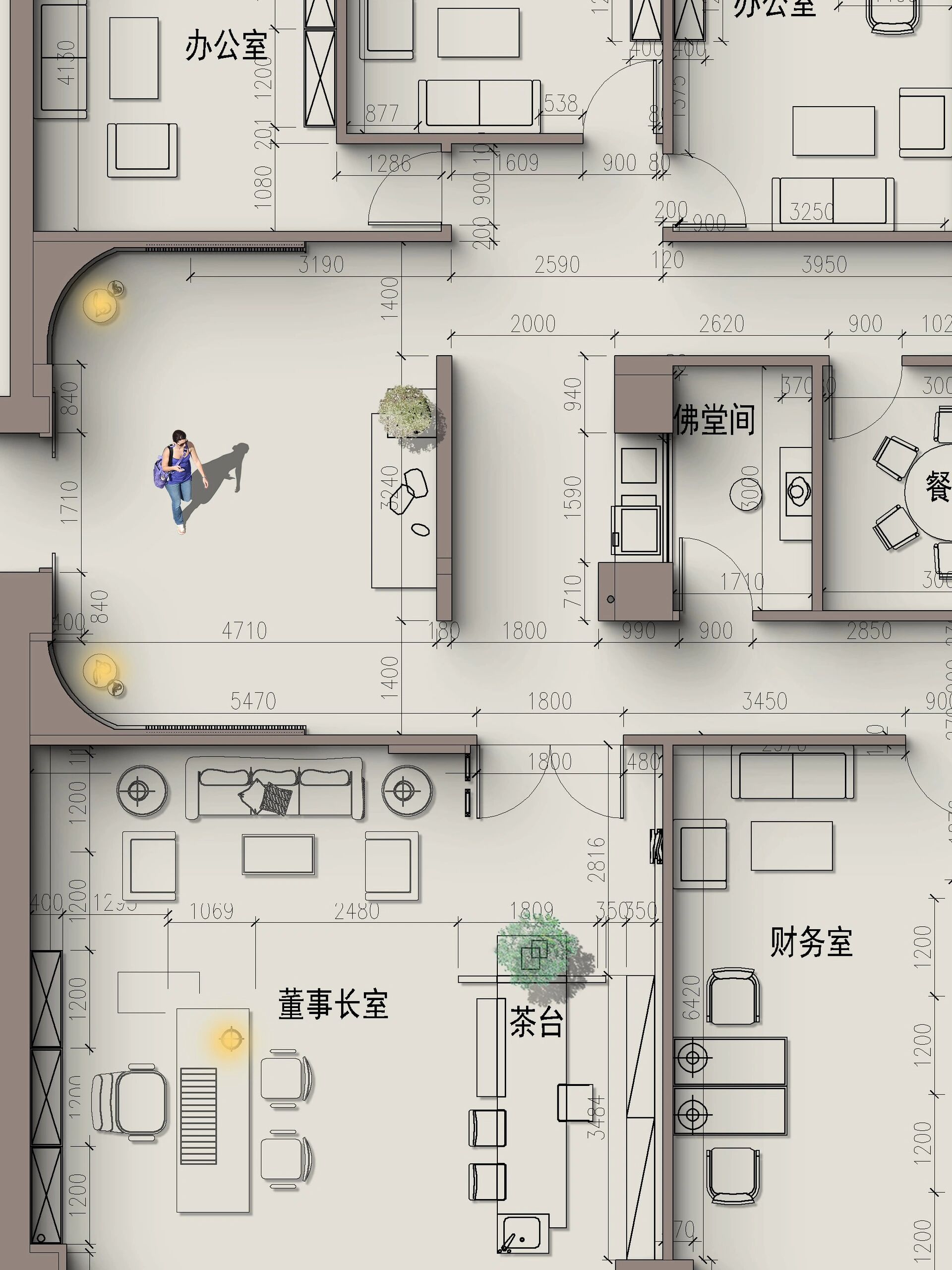 平平无奇的300平小型办公室设计