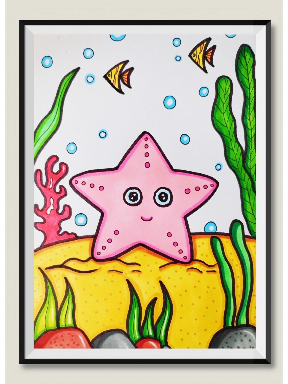 《海星》简笔画 奇妙的海洋世界,可爱的小海星
