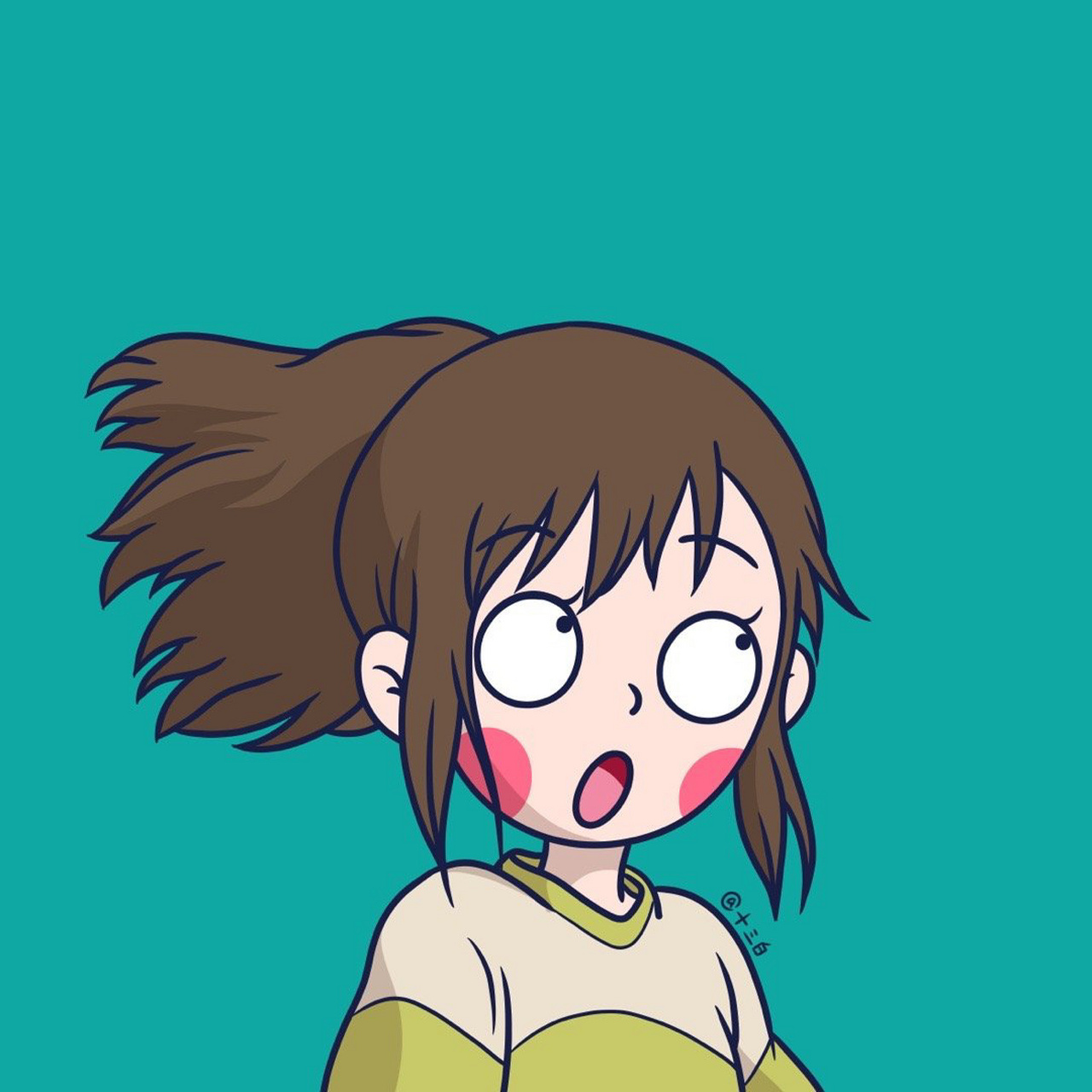 致敬宫崎骏 动画女主小头像 十三白插画风 宫崎骏动漫女主,你认识几个