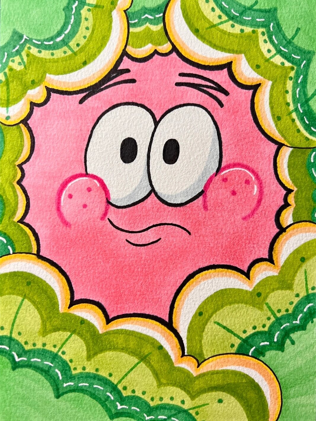 派大星临摹🥬(内附线稿及过程)