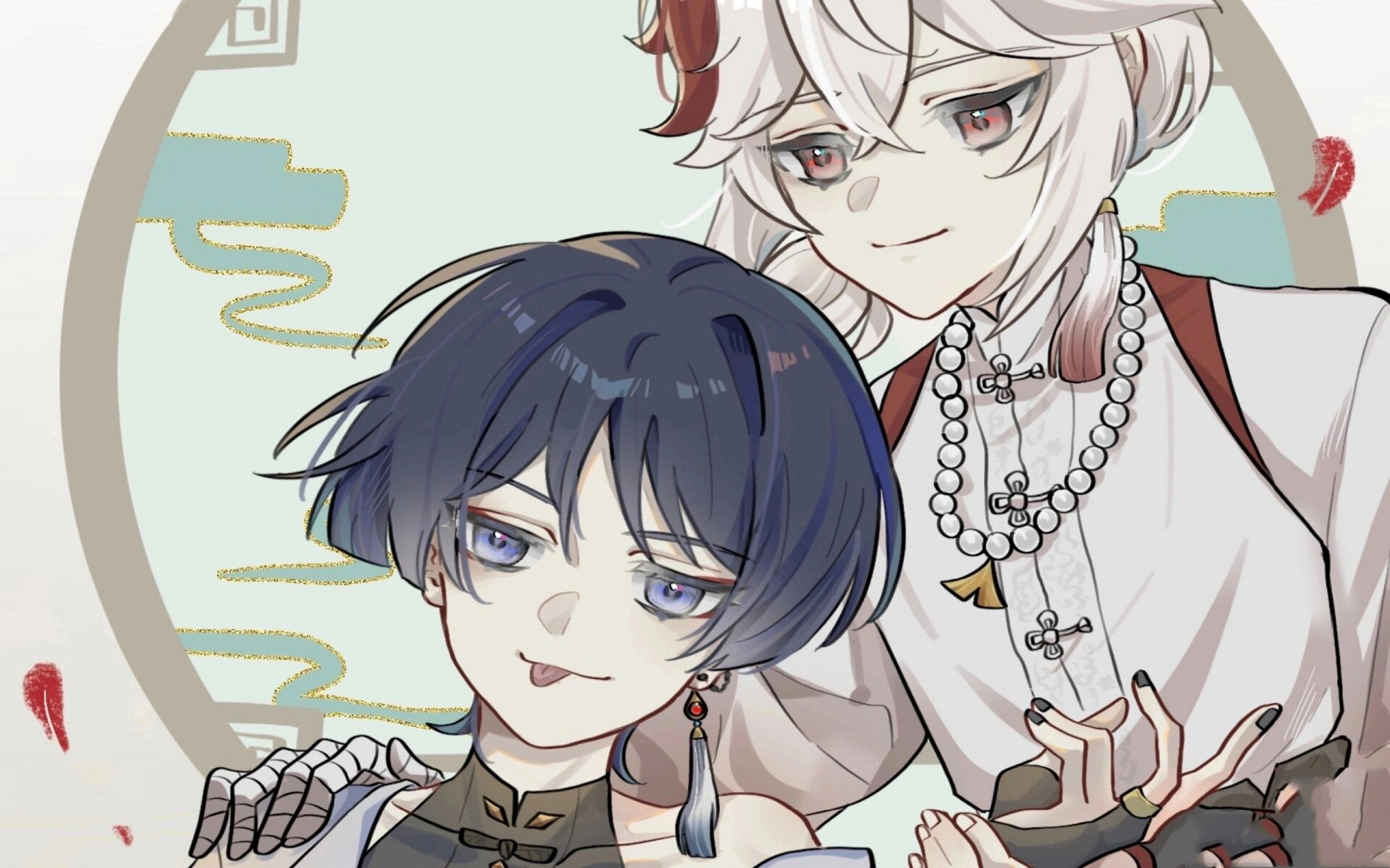 原神【冤家路窄】散兵&万叶16 补了几次了!