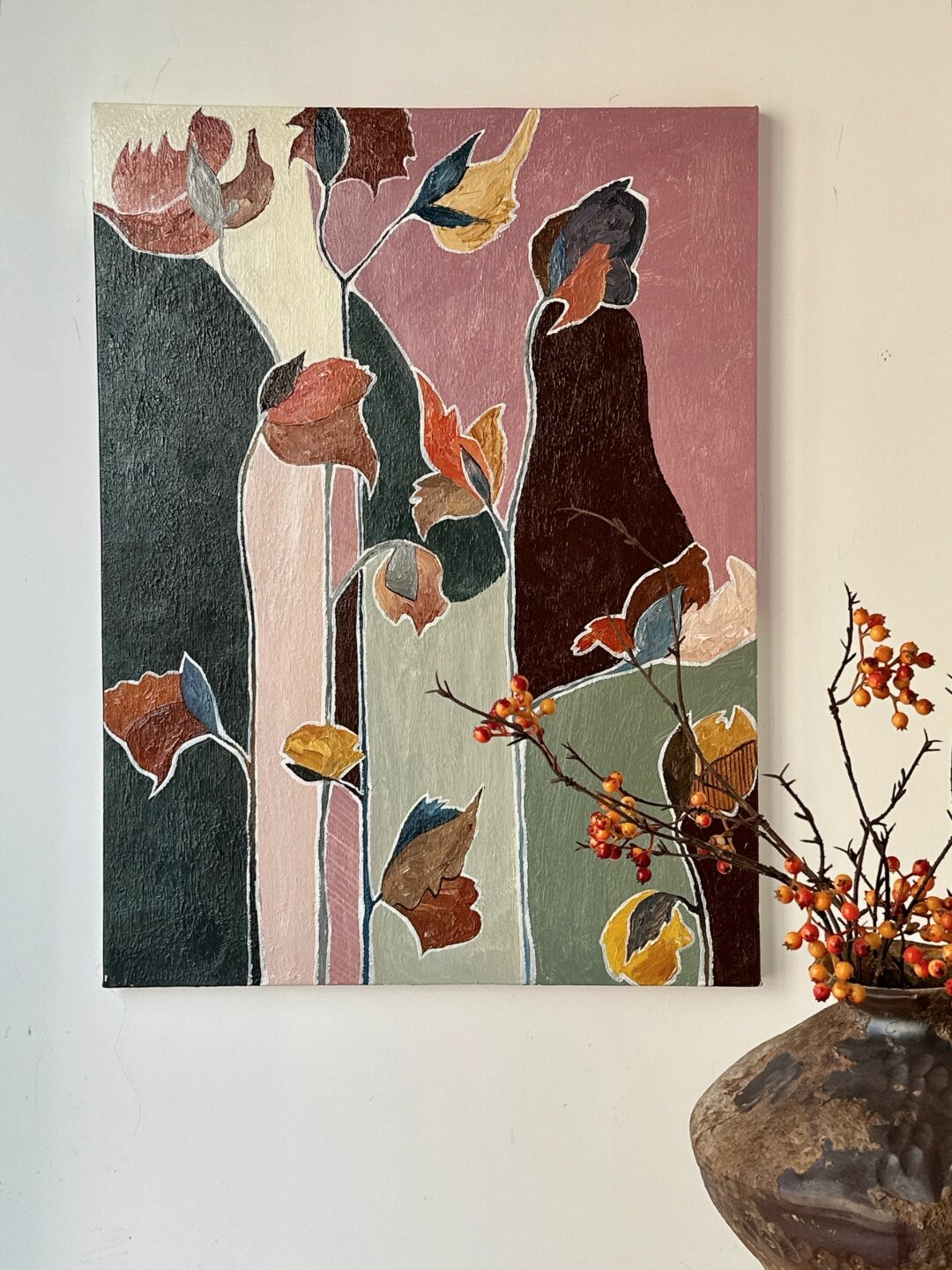 复古简约抽象装饰画#装饰画# #客厅装饰画# #现代简约# #美式复古