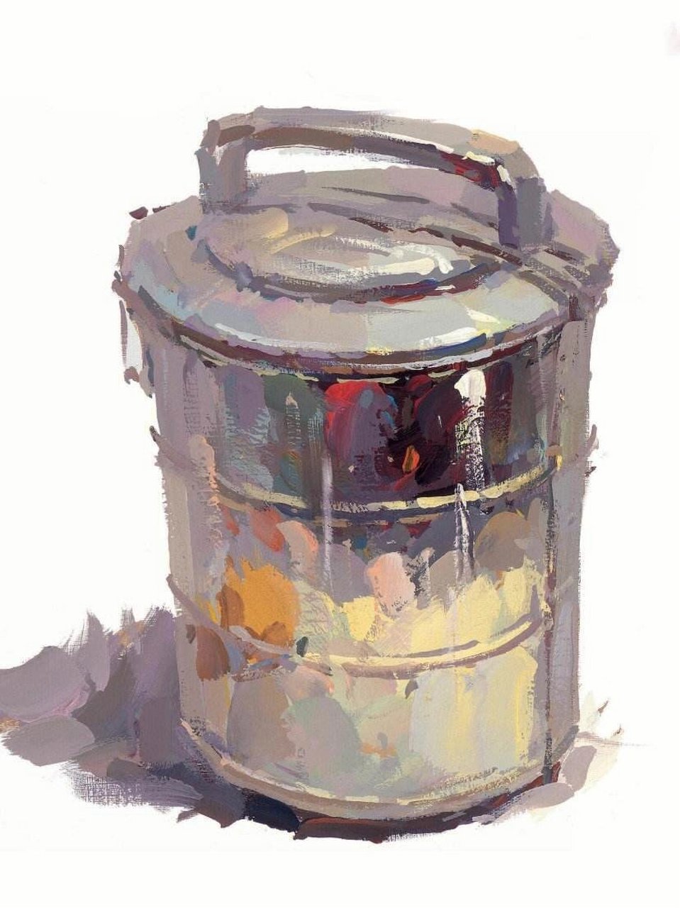 色彩静物—不锈钢 如何画好不锈钢? 一.