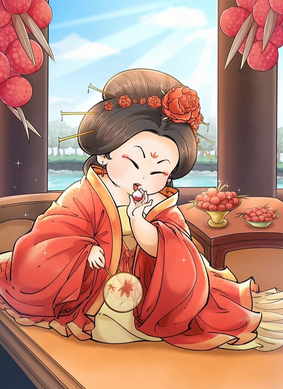 原创插画# #古风插画# #国风插画# #杨贵妃# #杨玉环# #插画