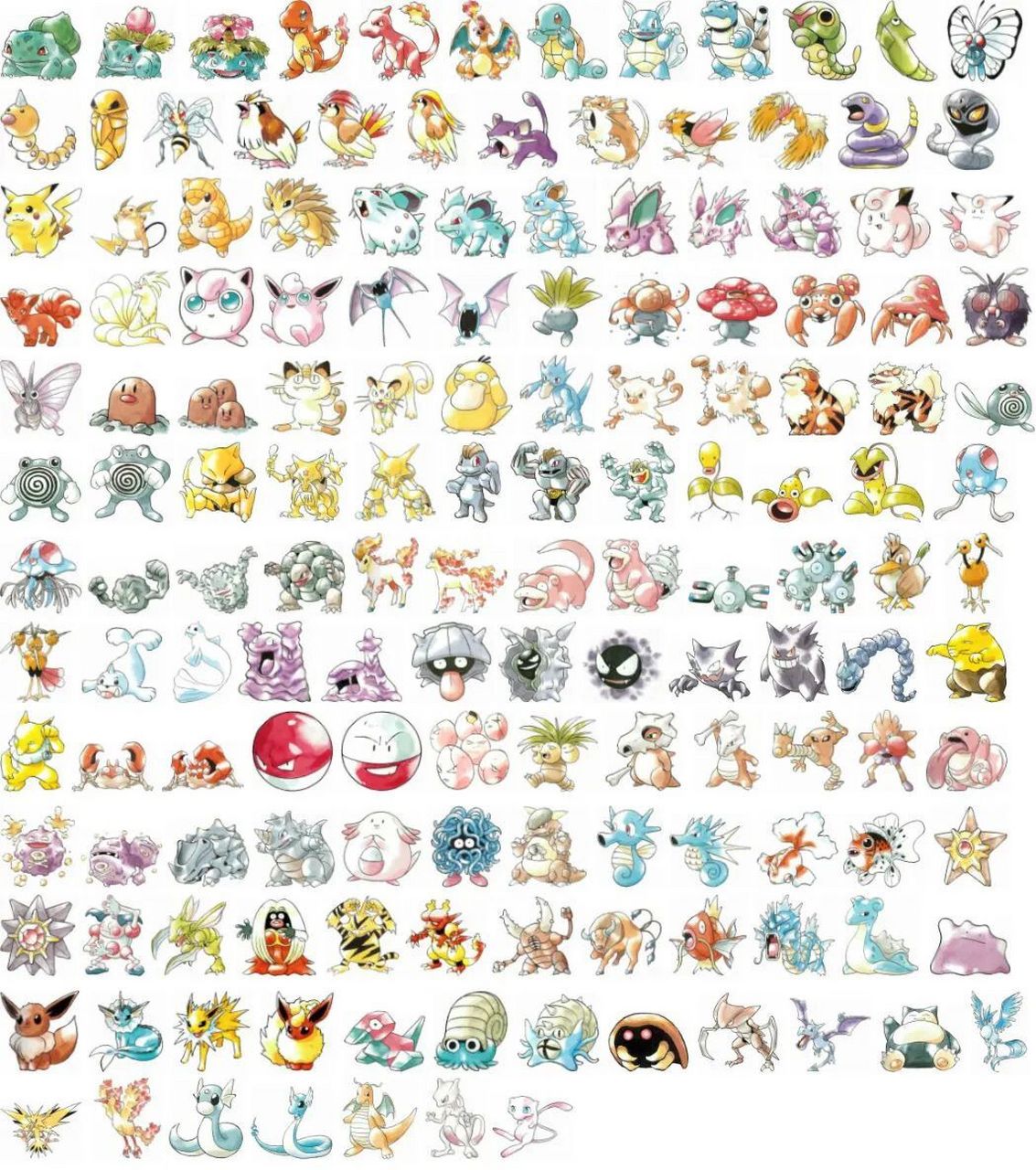 宝可梦 关东/城都地区图鉴 今天来更新宝可梦红黄蓝绿/金银水晶版本的