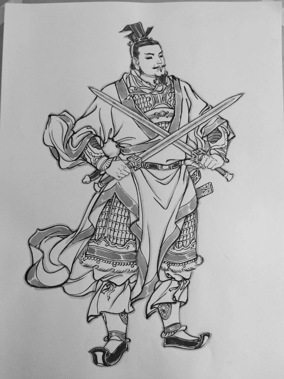 绘画过程 皇叔刘备