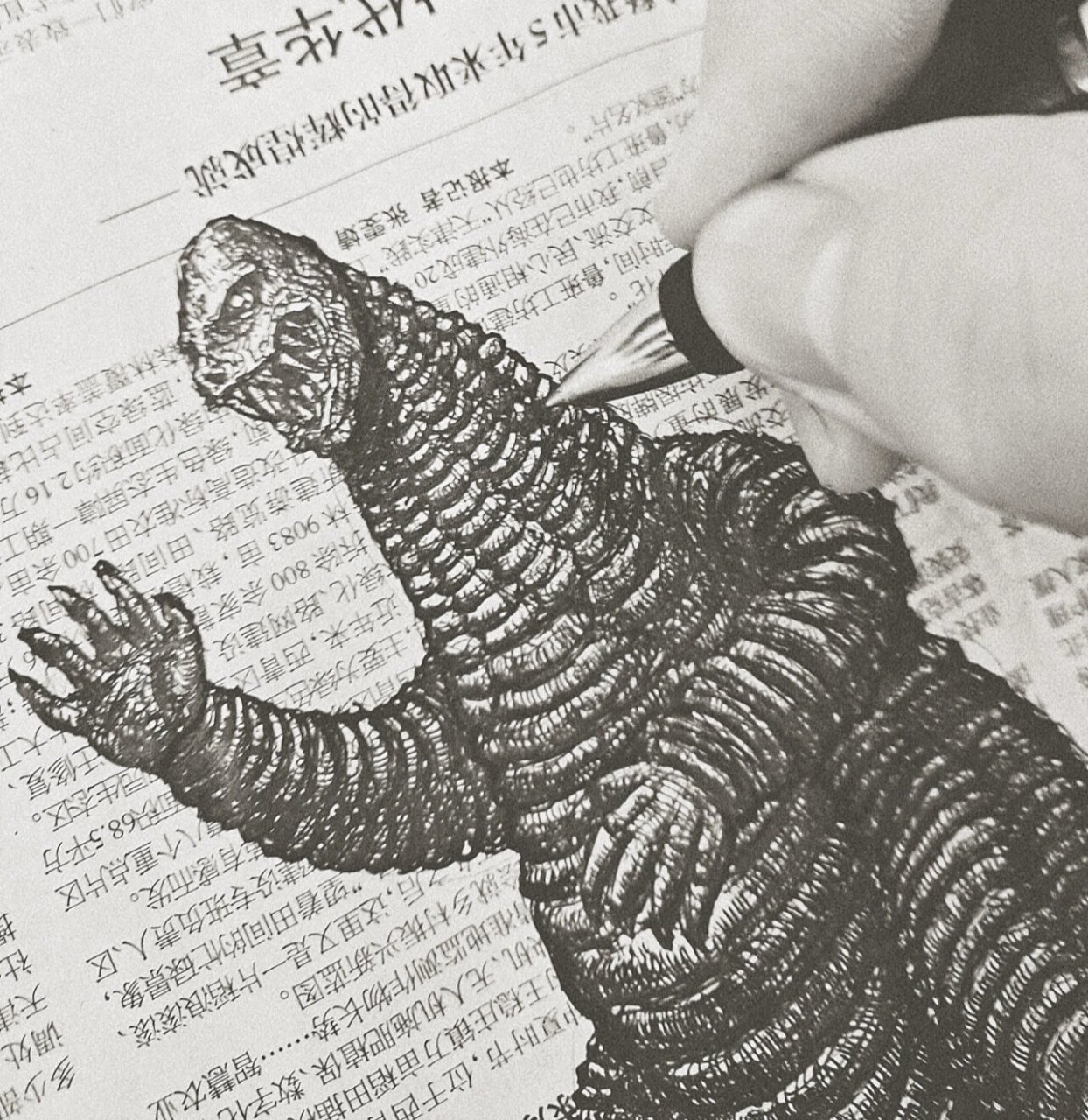 随手画奥特曼里的经典怪兽雷德王 随手画一只奥特曼里的经典怪兽雷德