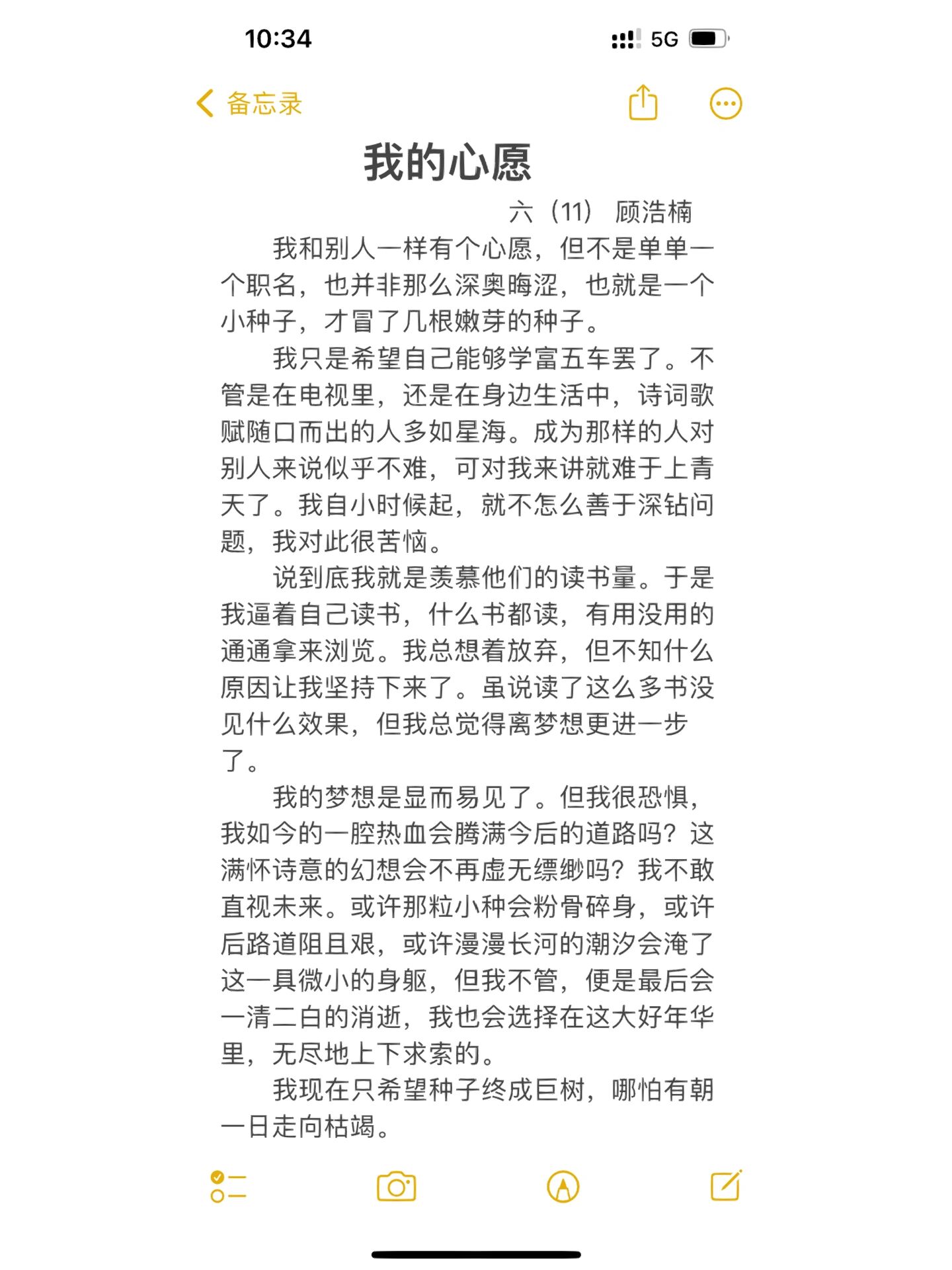 分享学生作文 我的心愿 读了好几遍很喜欢 分享出来
