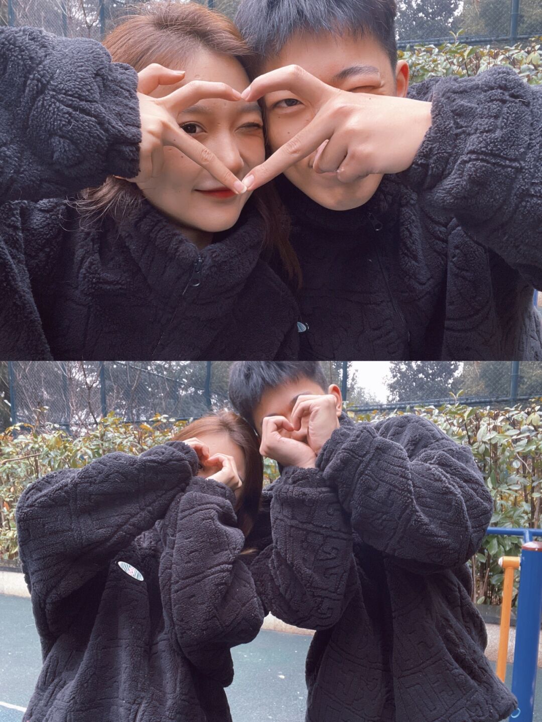 情侣自拍姿势打包带走! 横屏拍摄 两张拼起来 效果更好 是vasco