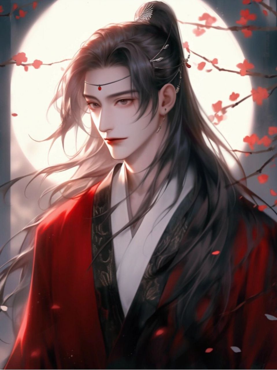 古风红衣美男子·古风男生头像