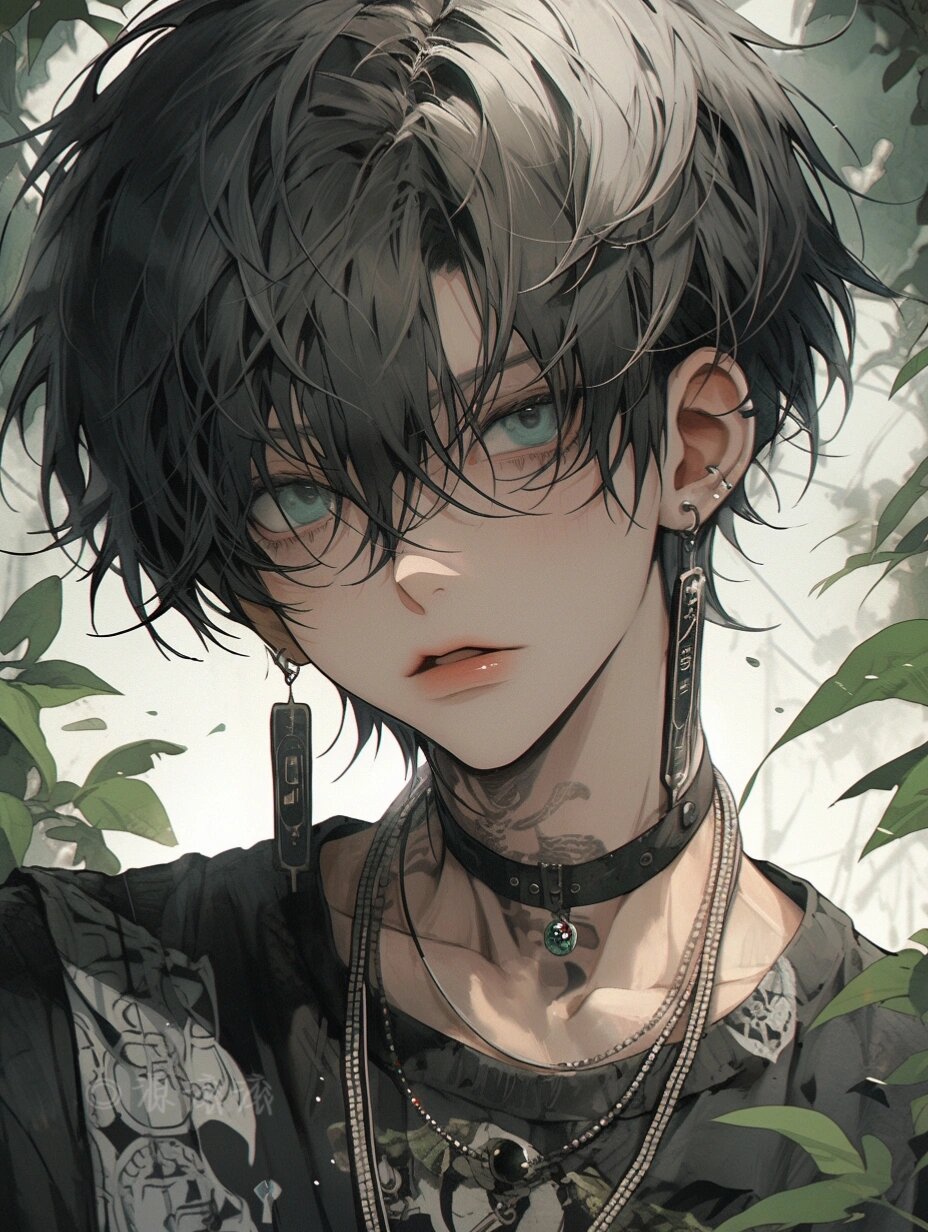 复古港风动漫男生头像|壁纸|黑发少年