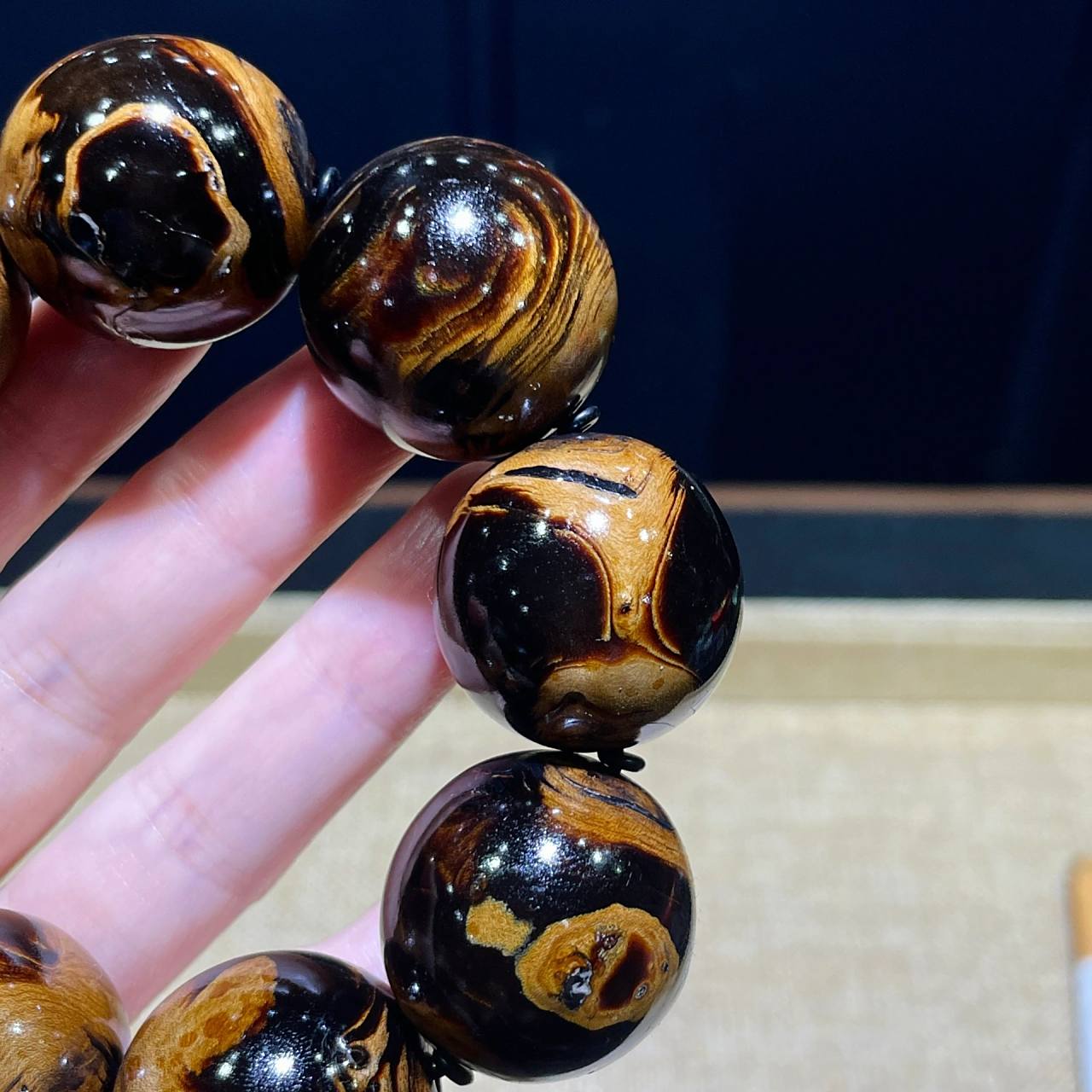 25mm精品海柳手串,天然纹理血色太好看啦