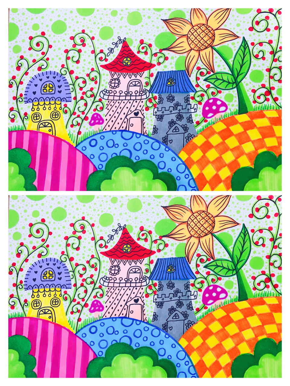 创意儿童画|希望的田野97(含步骤) 91春天的田野万物复苏,还记得