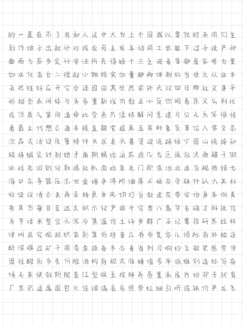 【ipad字帖】常用字500字 字体:奶酪陷阱体 字帖:常用字500字 可导入