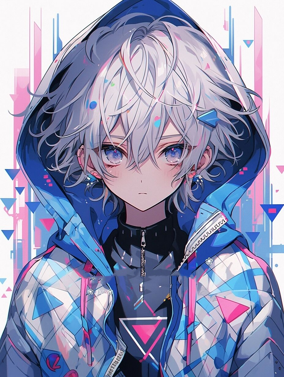 97粉蓝这种梦幻的配色,放在男孩子身上一点也不违和呢～ 95但还是