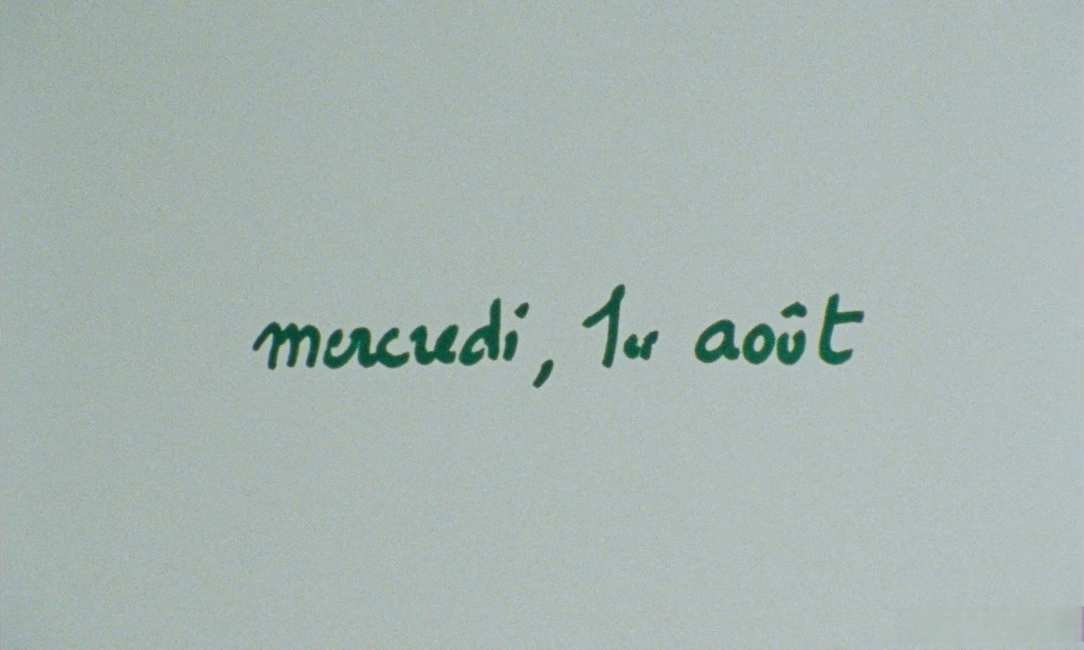 一九八六年,埃里克·侯麦导演电影《绿光》里的八月.