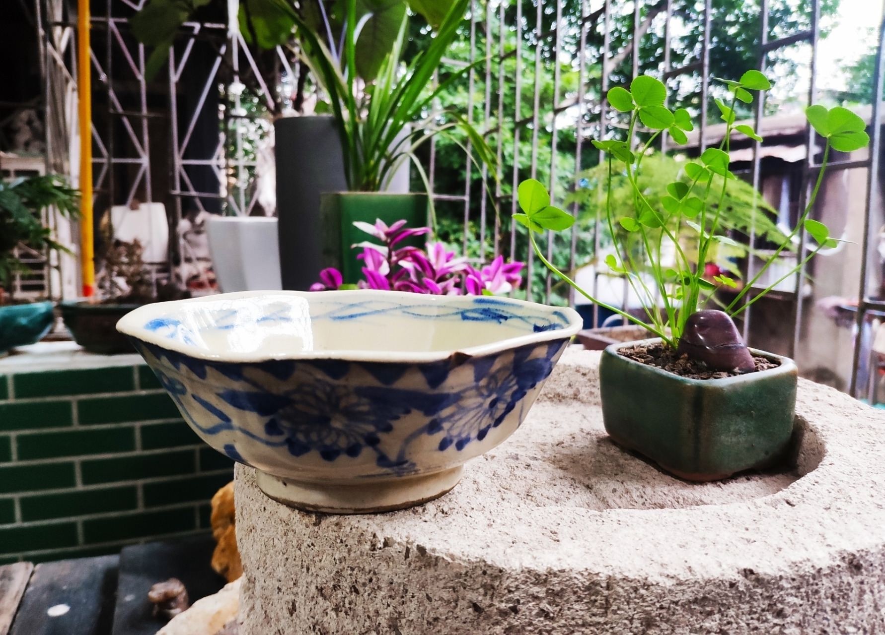 民国手绘青花八角碗 民国·民窑手绘青花陶瓷八角碗(民国初期民窑陶瓷