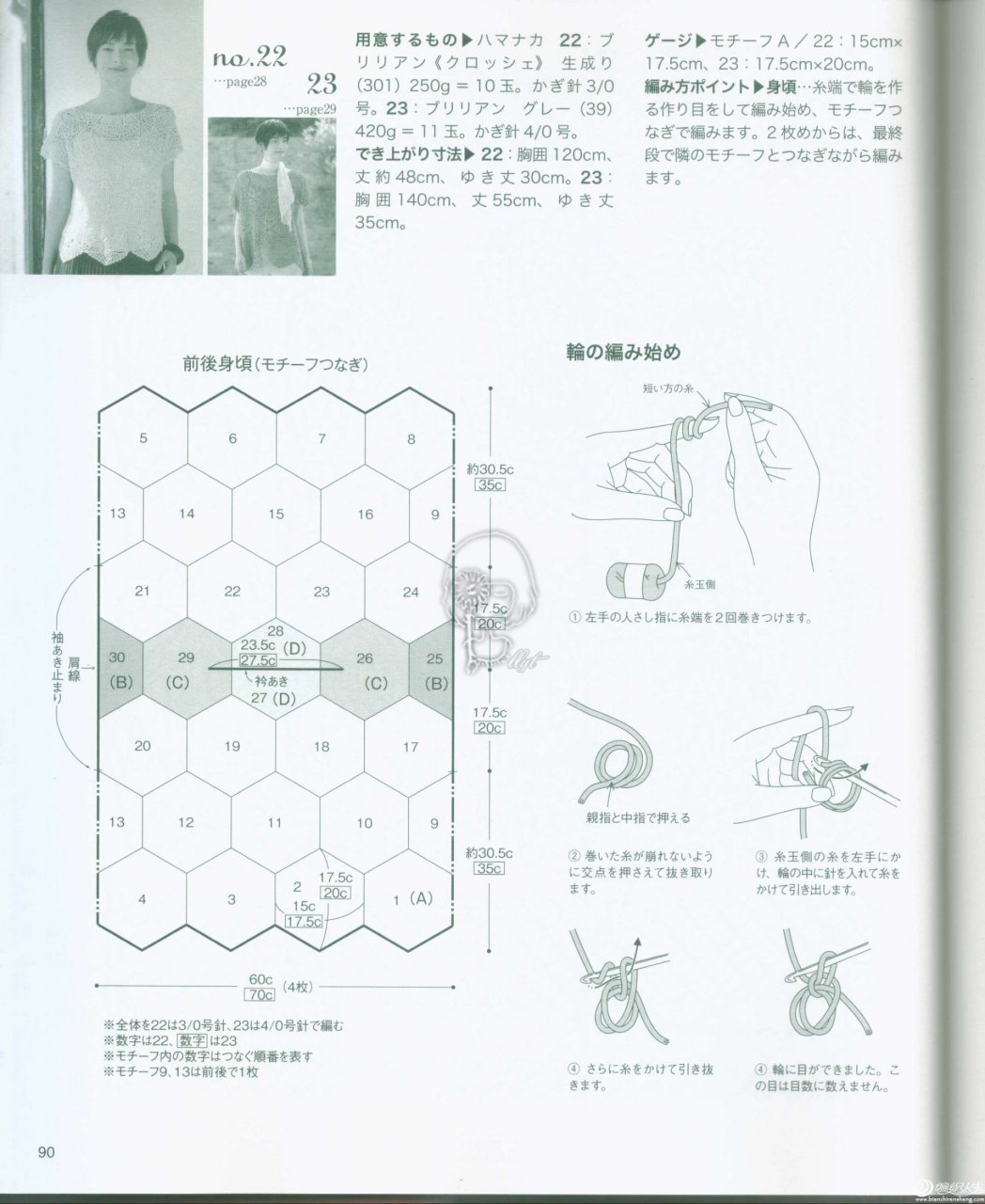 六角花拼花衣 后面几张是连接方法