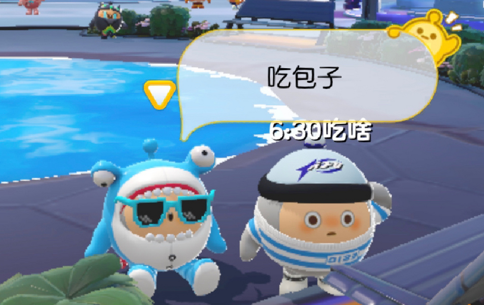 的社交时间～ 锤头鲨真的超～可～爱～ 最后一张图变成僵尸锤头鲨啦