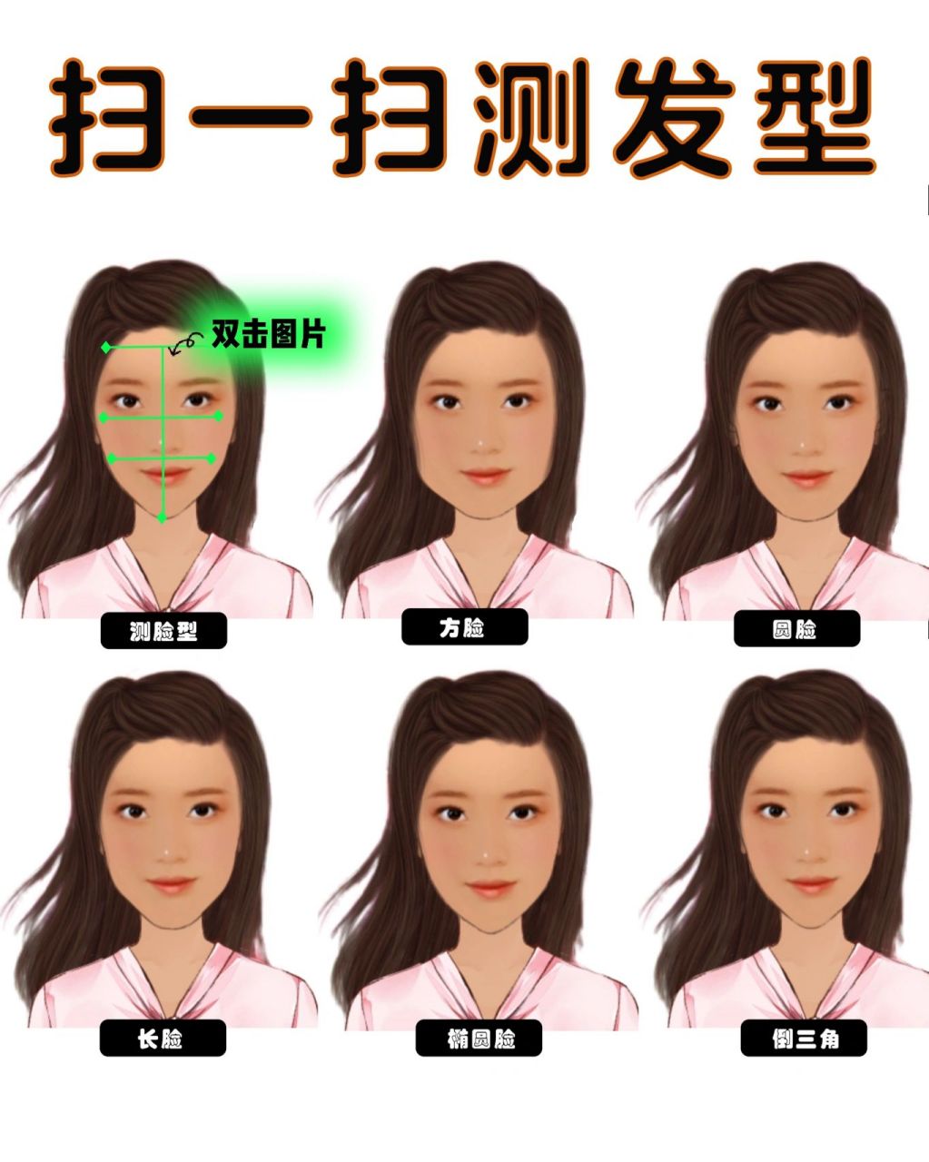 扫一扫测发型97 不出16615分钟,选出最佳  每个人的脸都是独一