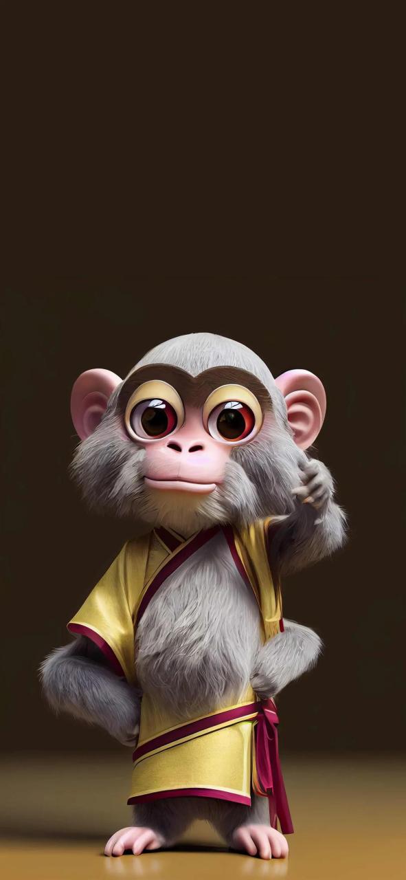卡通动漫手机壁纸,可爱的猴子,做手机壁纸超级好看