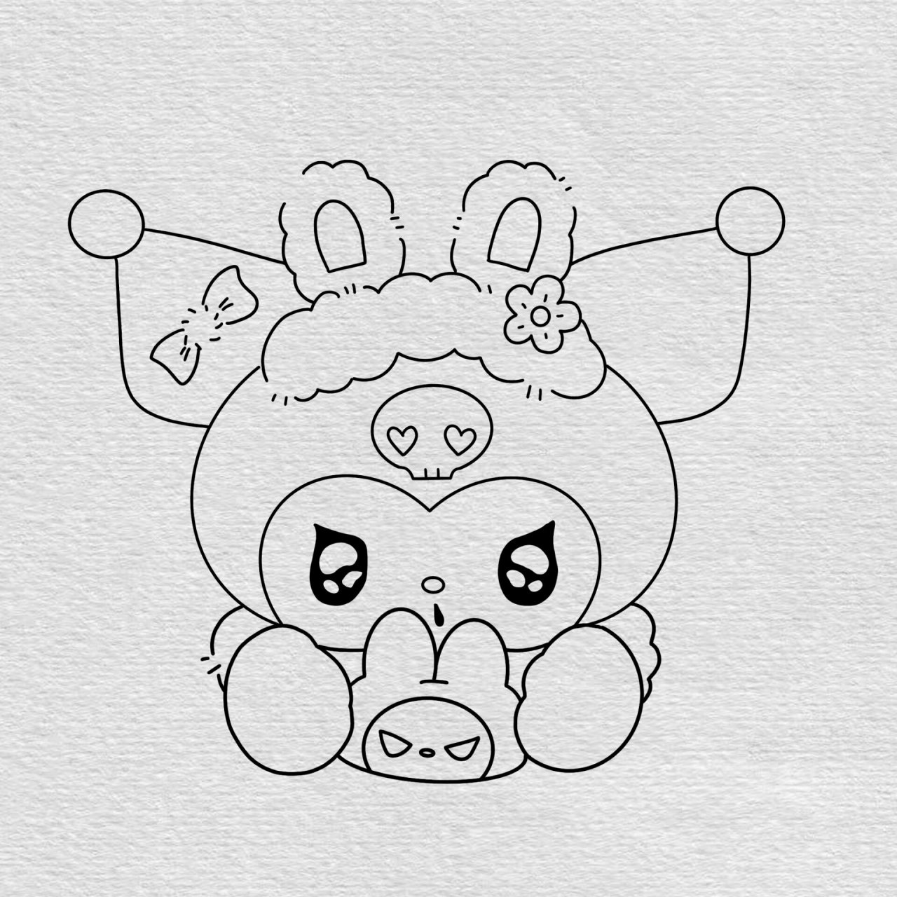 库洛米简笔画教程步骤