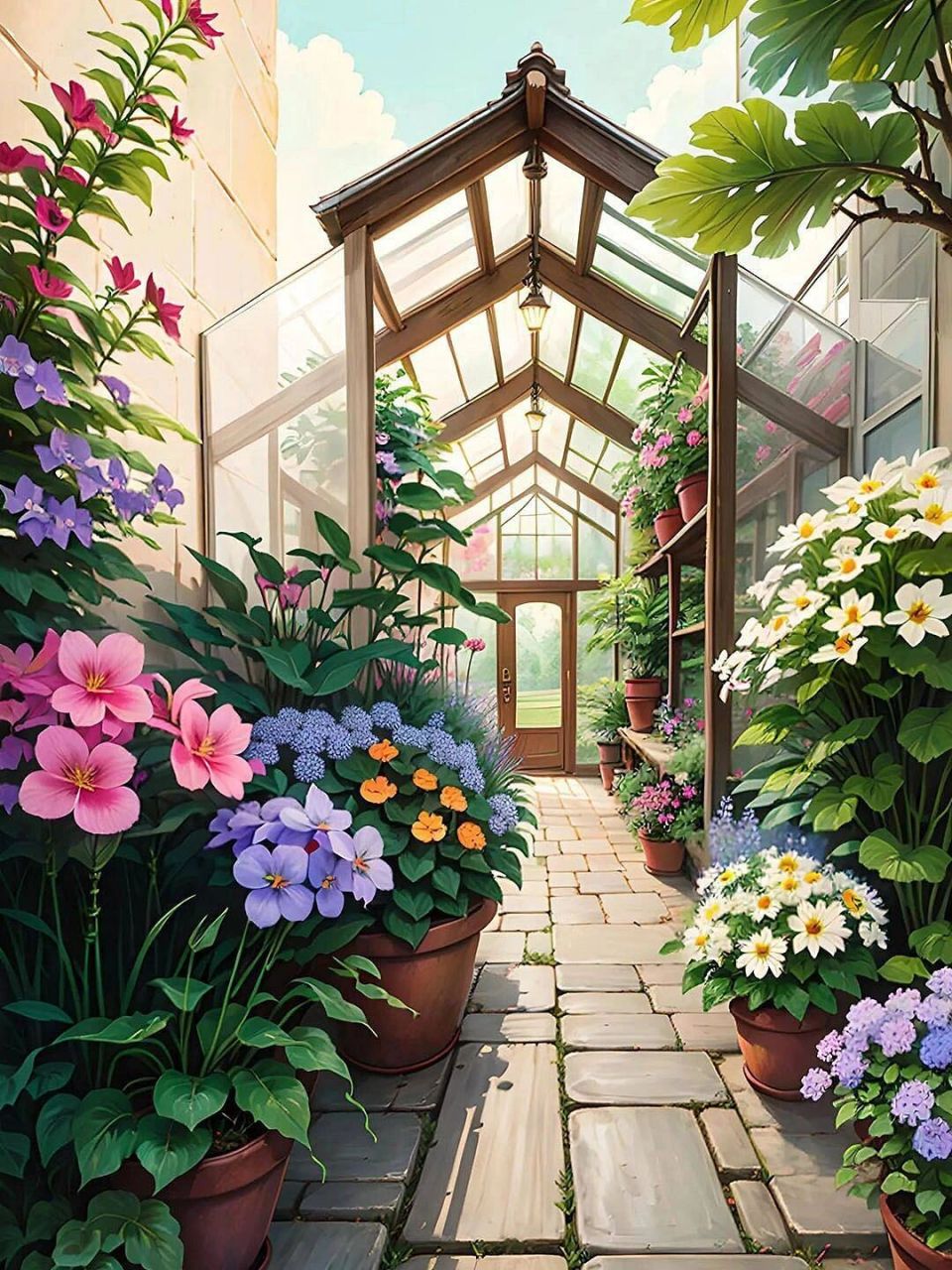 分享一组好看的花园绘画作品