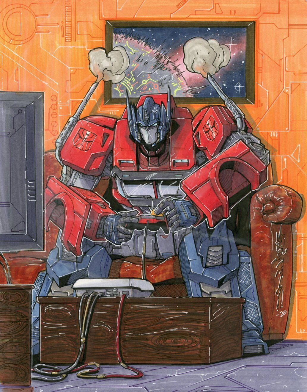 [transformers] idw变形金刚 壁纸 idw变形金刚 擎天柱&威震天
