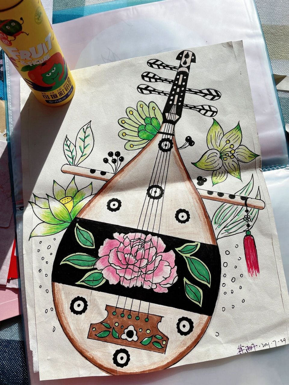 铅笔手绘～古风琵琶 最近迷上了一首歌～《画离弦》