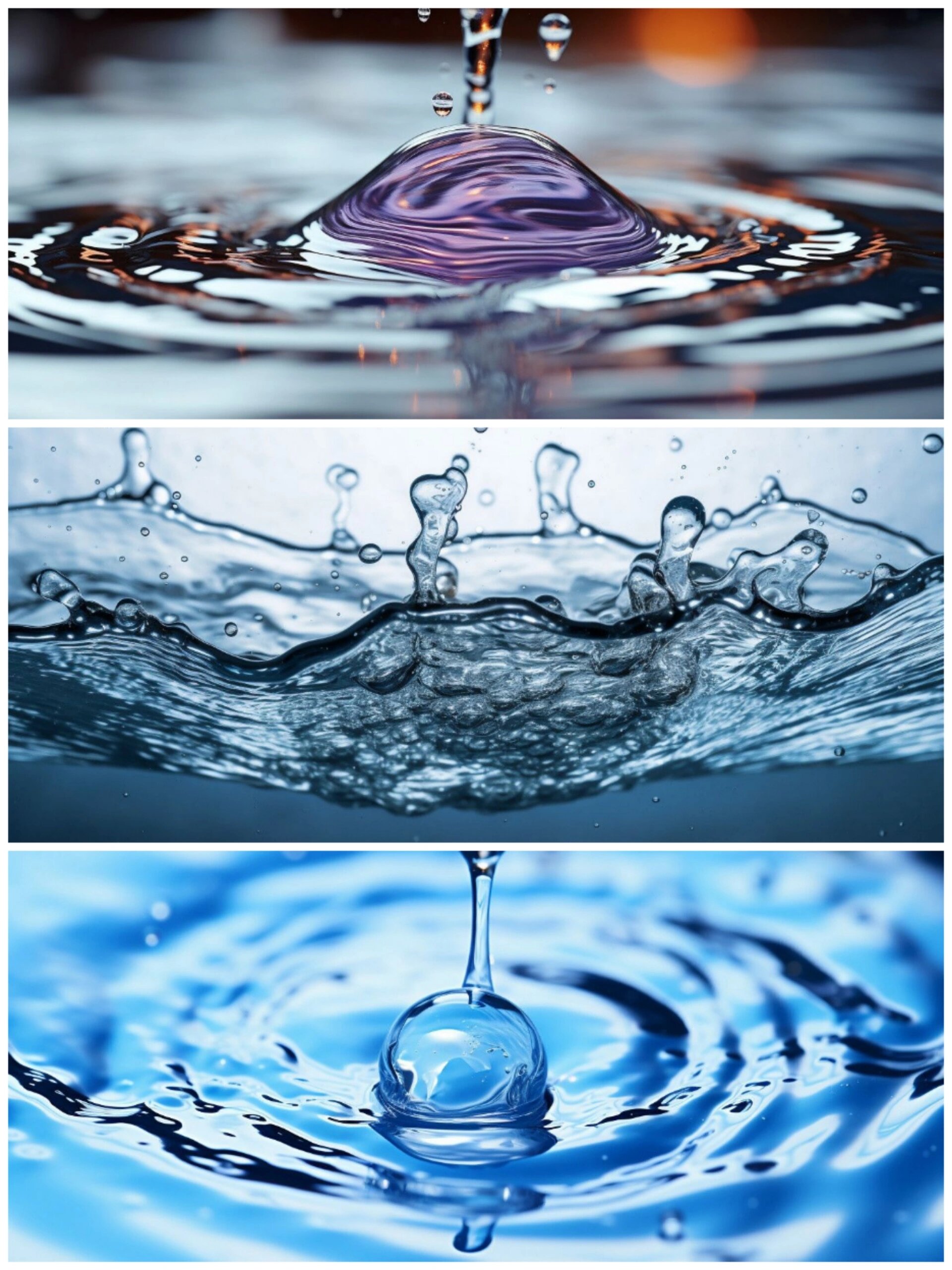 水滴喷溅背景图‖夏天用的清凉水纹背景②