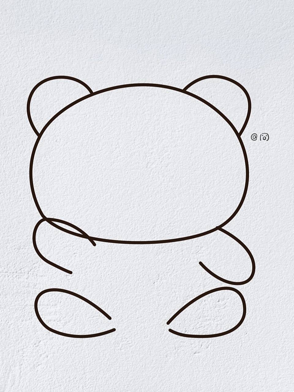 动物简笔画之可爱的熊猫(内附过程图)