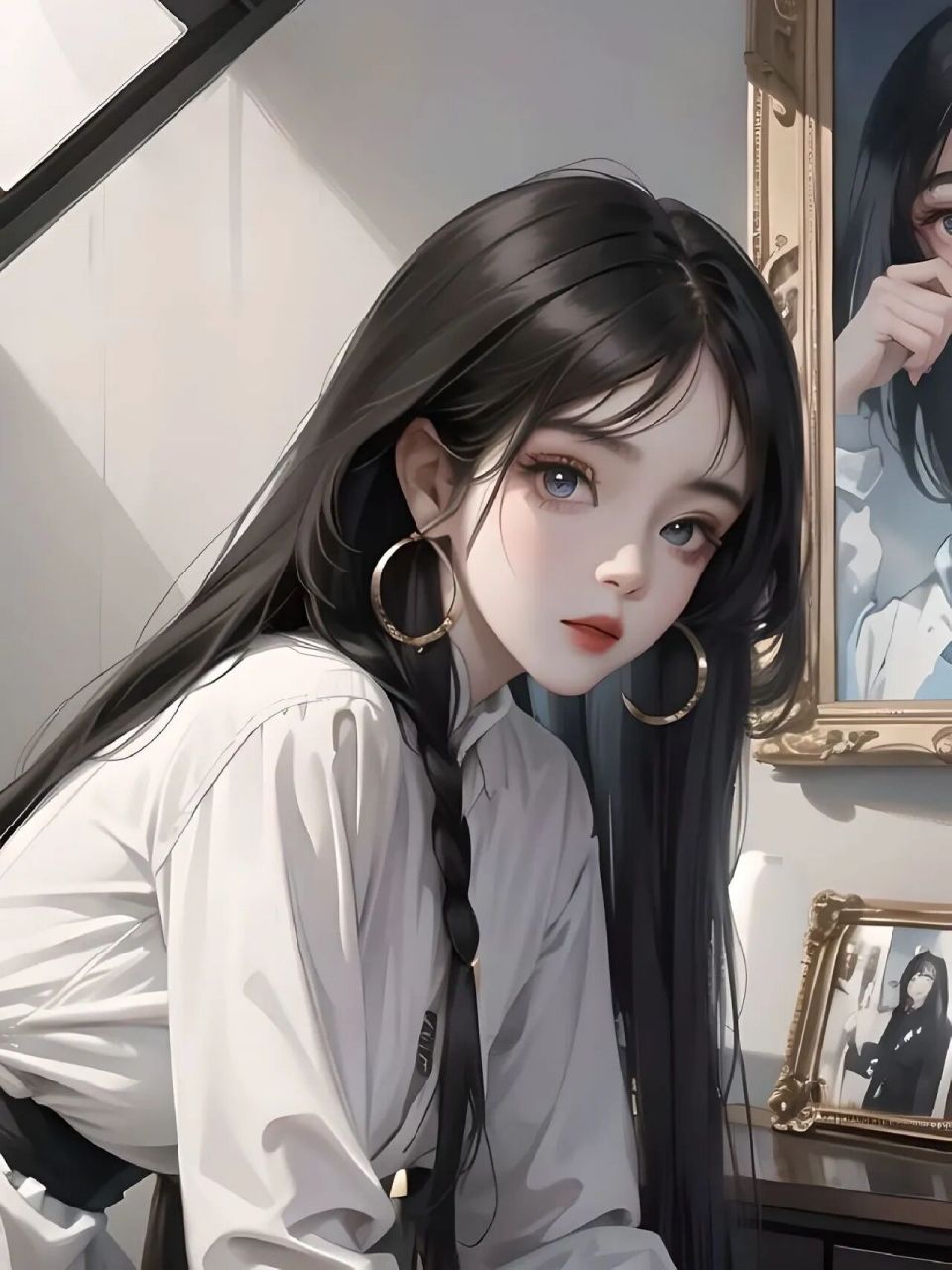 头像合集 | 黑发古风少女头像 又美又撩还很飒             由 生成