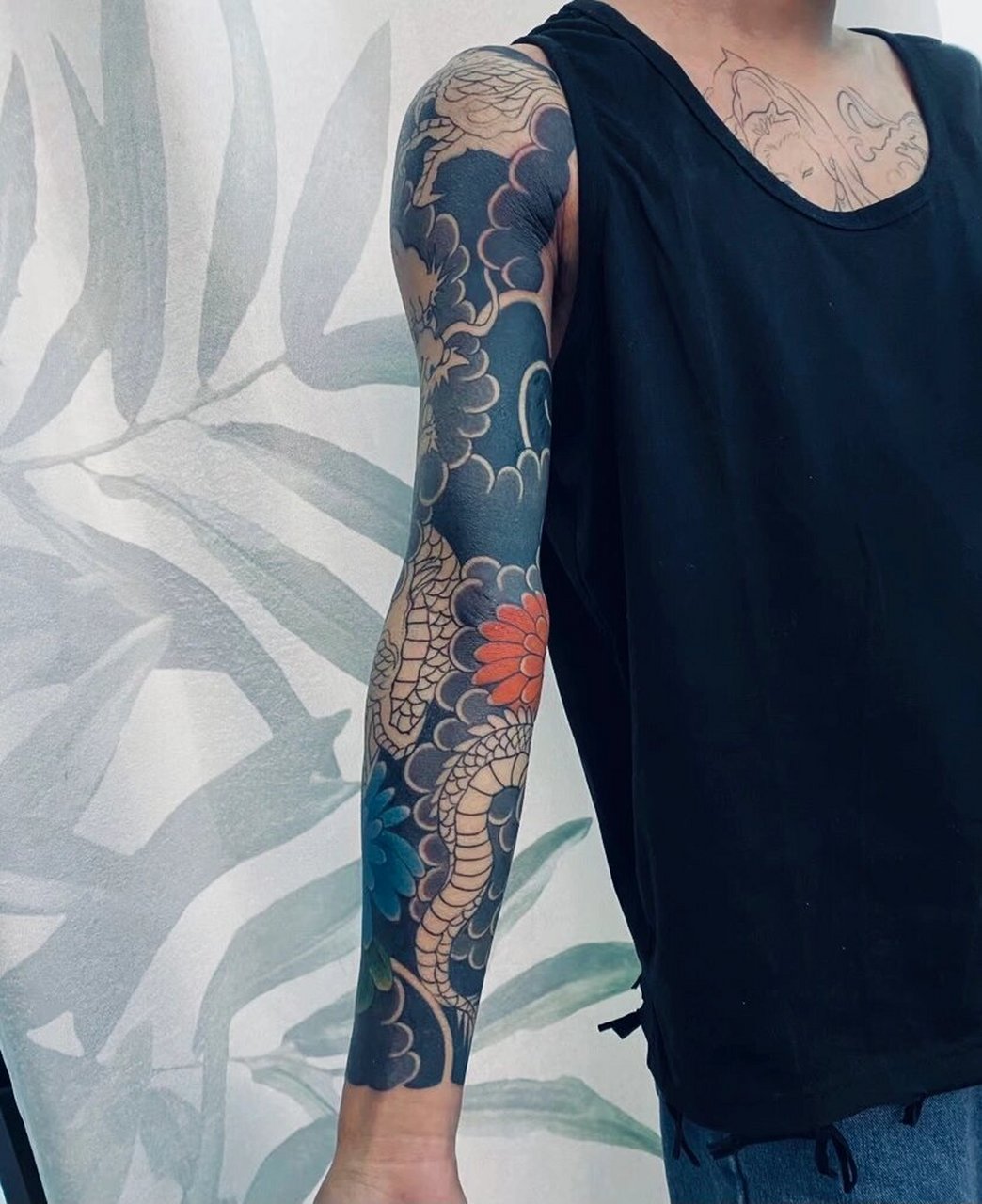 日式老传统/盘龙臂纹身 忽有故人心头过 回首山河已是秋