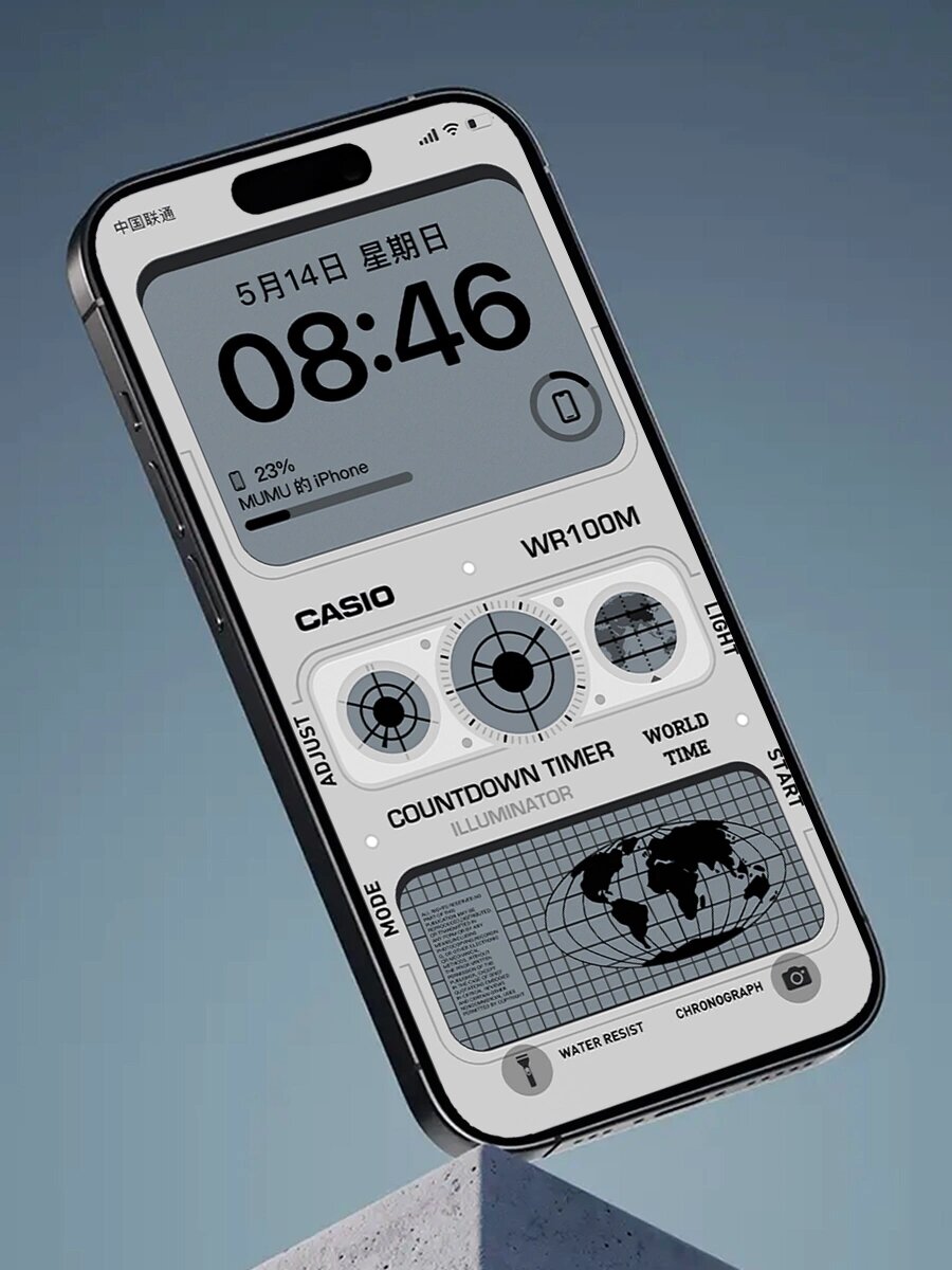 浅灰卡西欧casio 手机壁纸 文字色值:000000 原创壁纸禁止转载商用