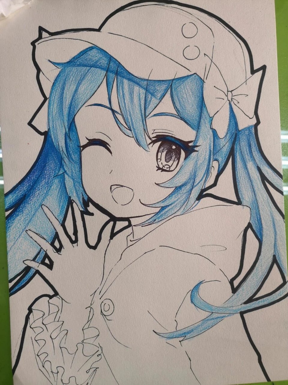 适合初学者的彩铅动漫人物1       画出来简单效果又好