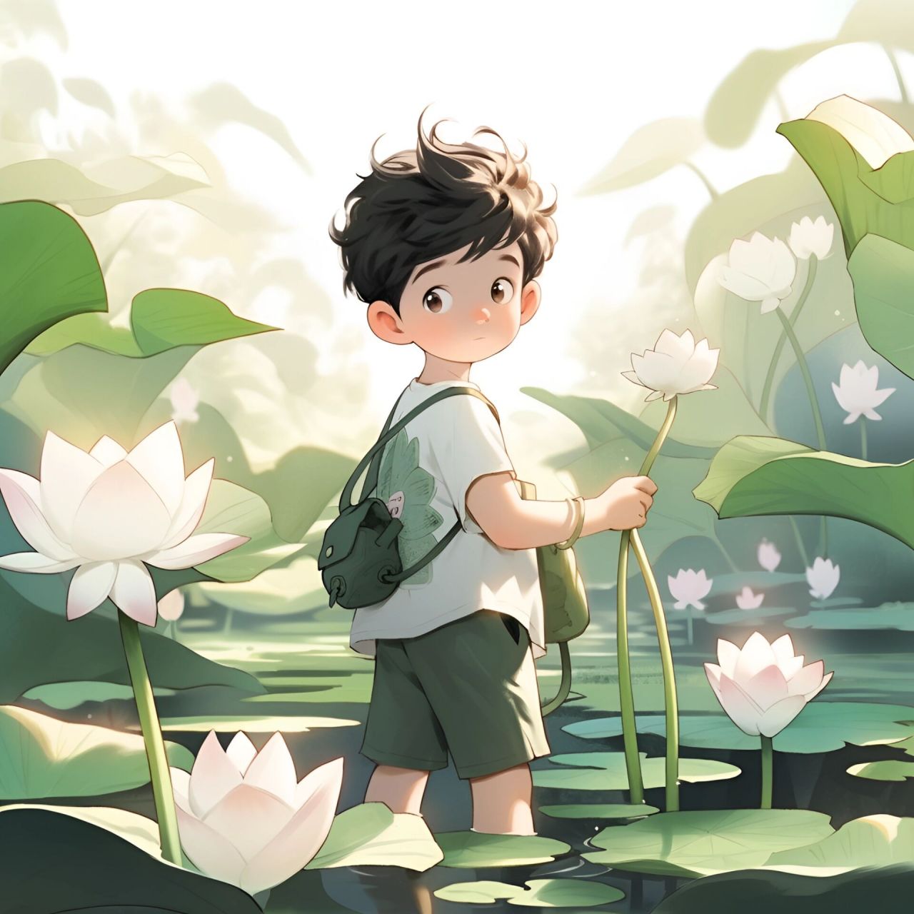 心平气荷,才能好运连连‖男生头像 渡生活的难,谢时光的暖,让喜欢的