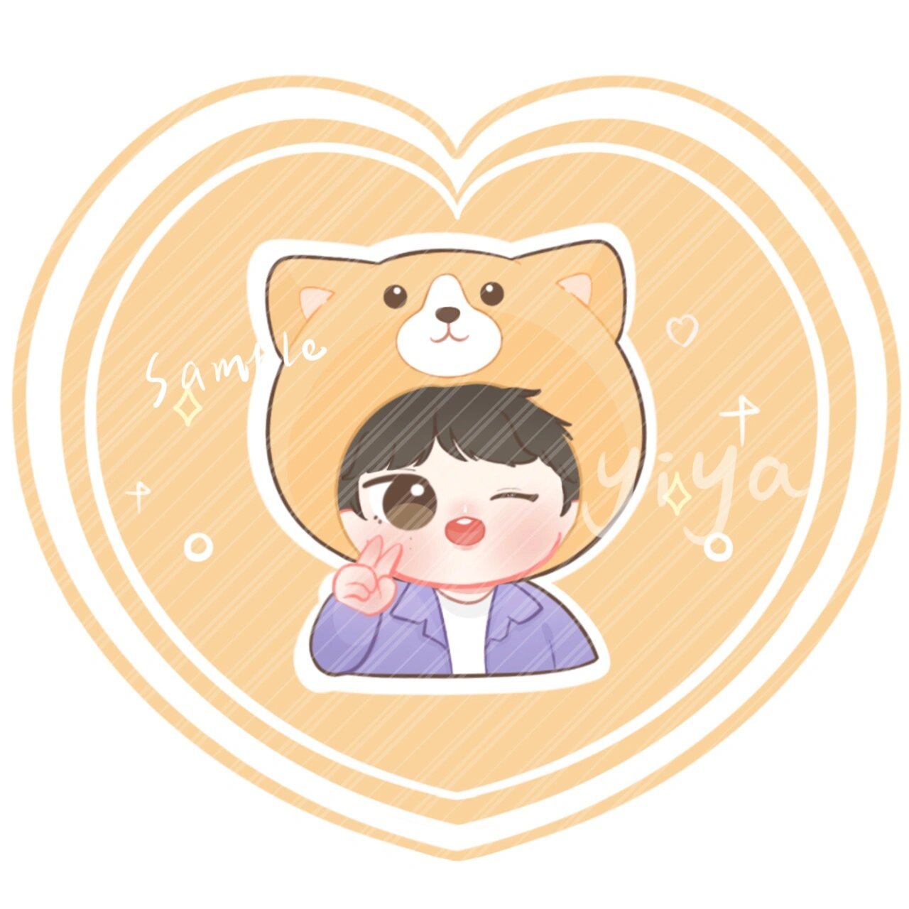 q版案例|tnt时代少年团 七个头套稿稿00989106999598