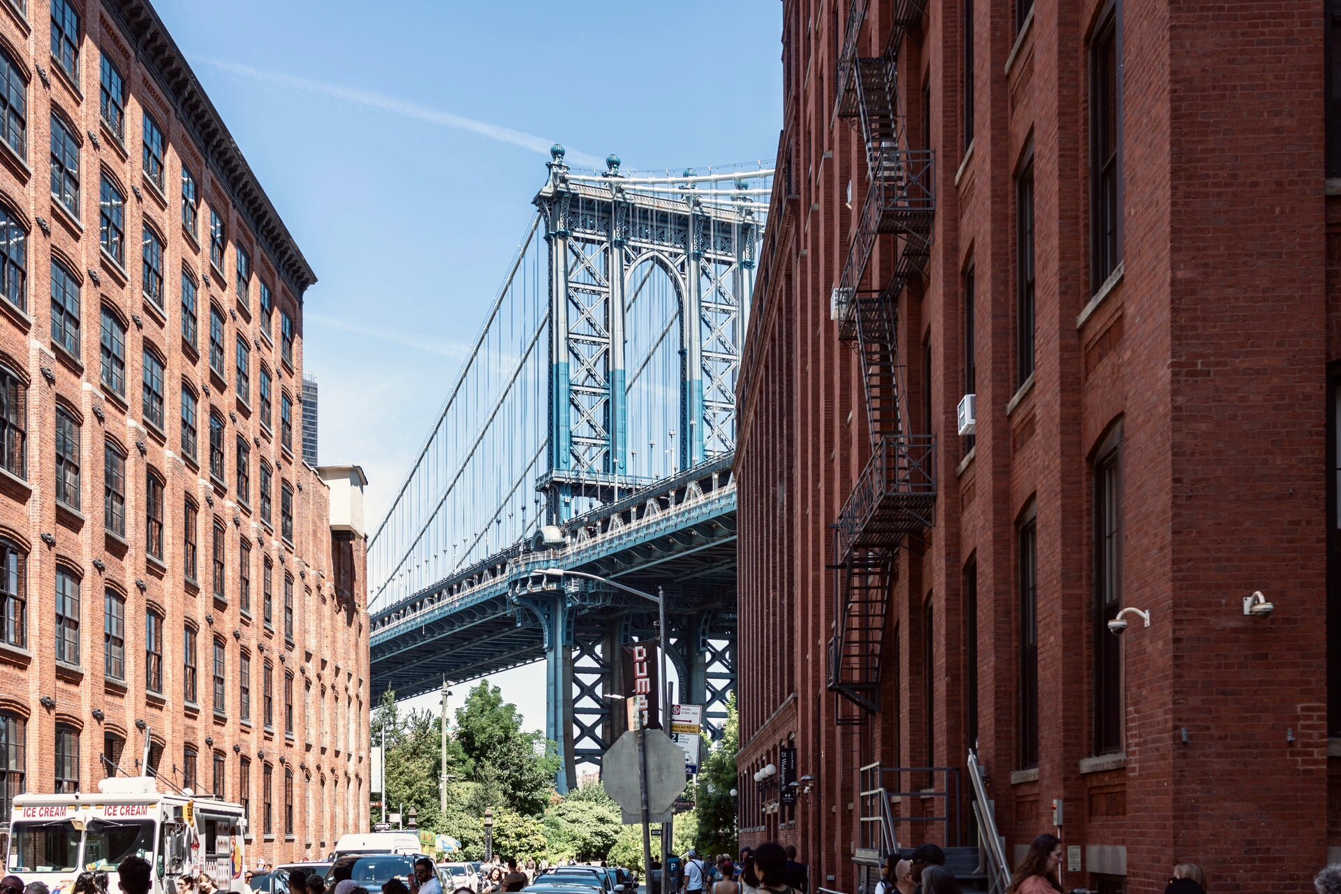 纽约nyc|布鲁克林dumbo打卡点 前三张街拍手机直出,布鲁克林大桥下